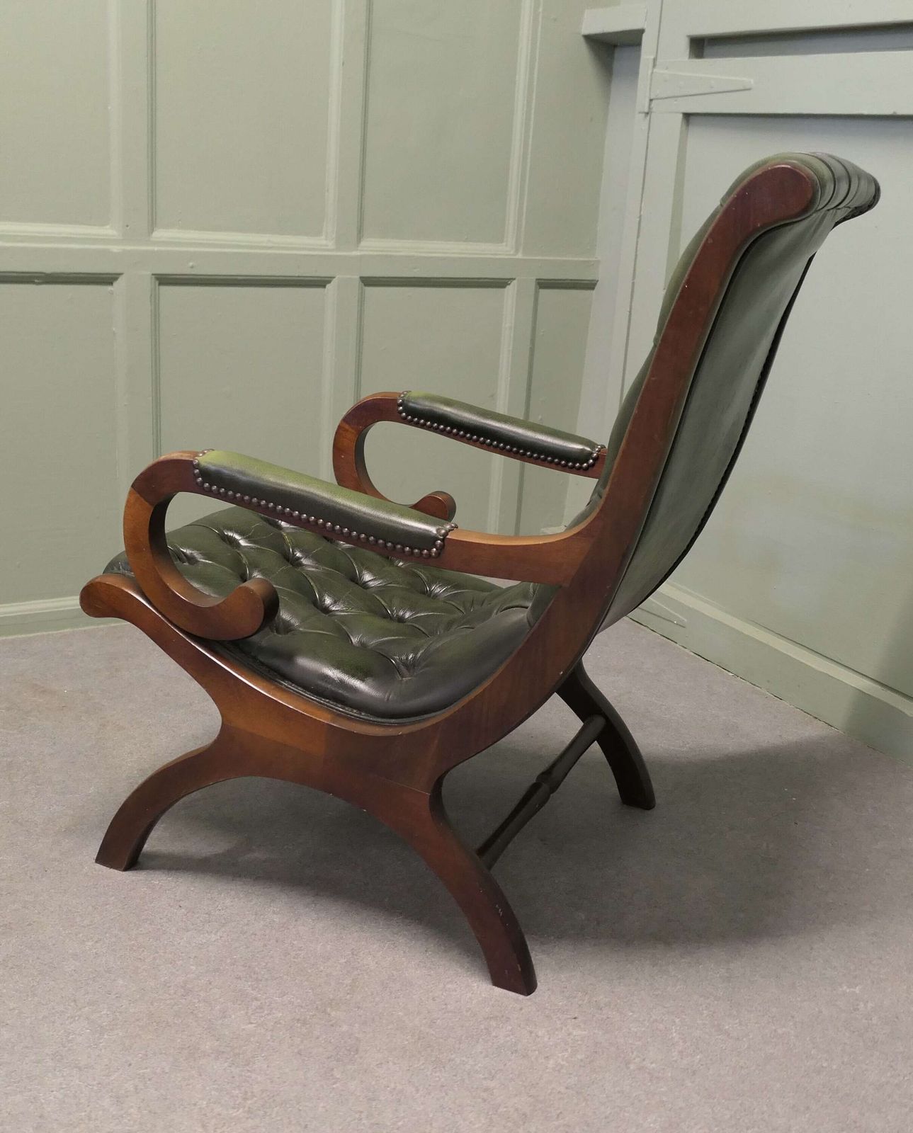 Dark Green Chesterfield Easy Chair A Timeless Elegant Classic And A Very Relaxing photo furniture