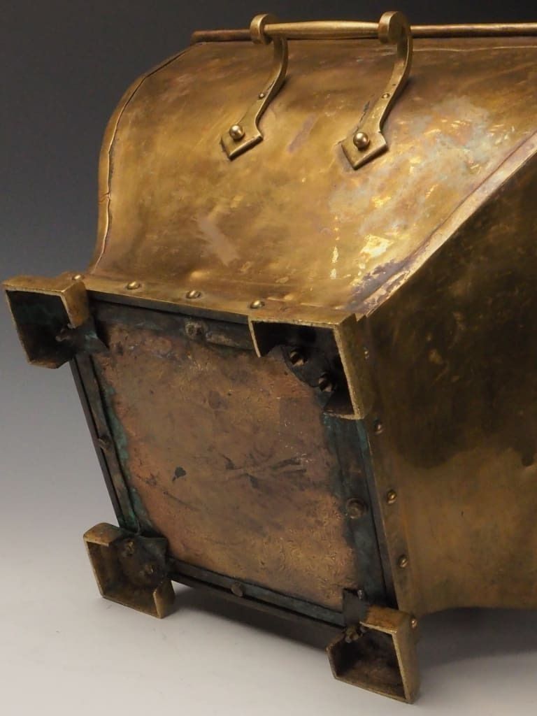 photo for sale Antique Brass Planter – Edwardian Jardinière Or Fireside Bucket