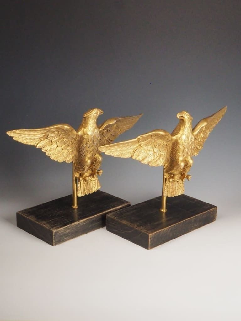 Pair Of Decorative Gilt Eagle Stands – Home Interior Decor