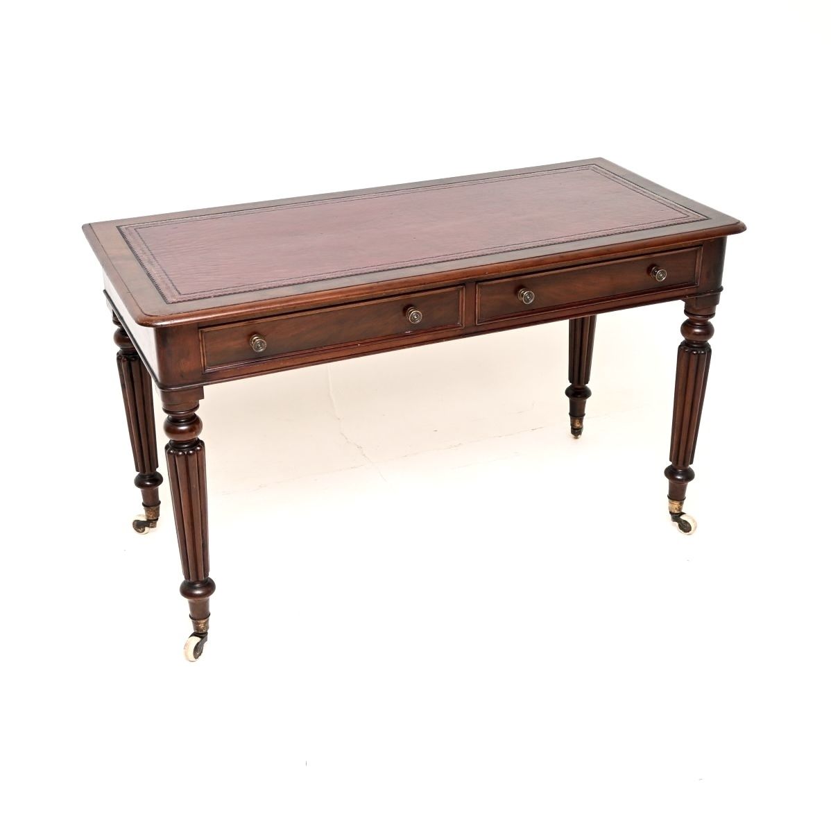 Antique Victorian Mahogany Writing Table / Desk