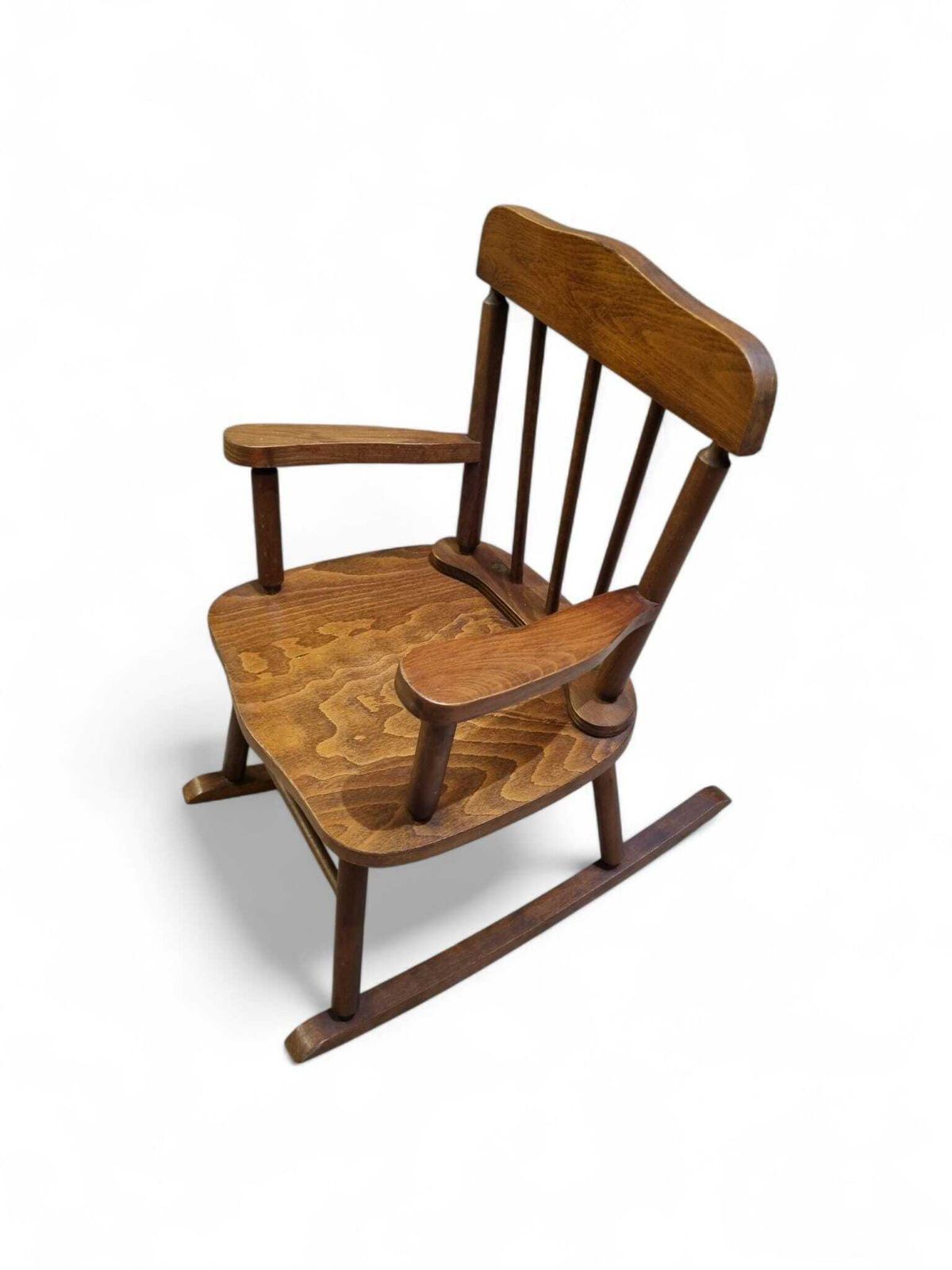 Vintage Children’s Wooden Rocking Chair / Solid Wood / Traditional Nursery Chair / C1970 photo Furniture