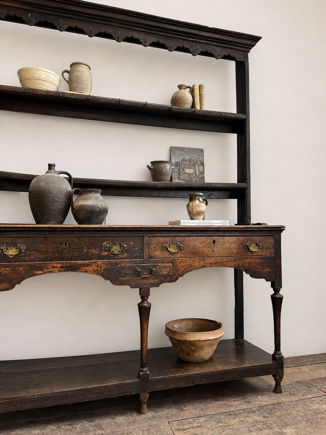 Georgian Antique Oak Potboard Dresser photo for sale