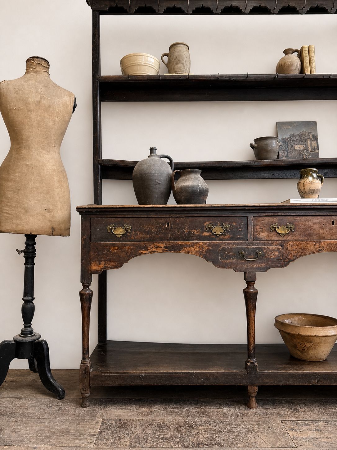 Georgian Antique Oak Potboard Dresser photo buy