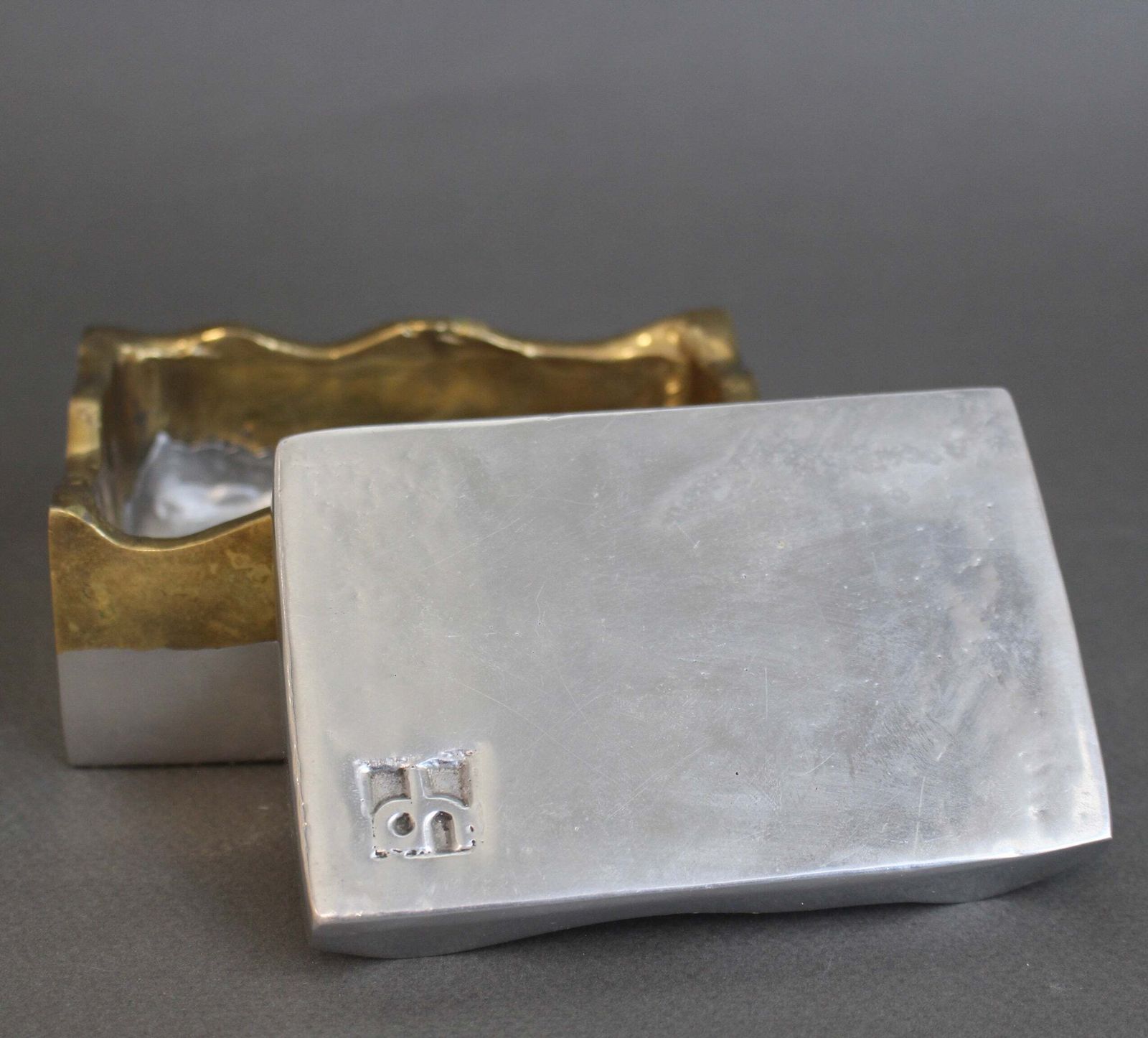 Brutalist Aluminium And Brass Box By David Marshall (Circa 1980s) photo vinterior
