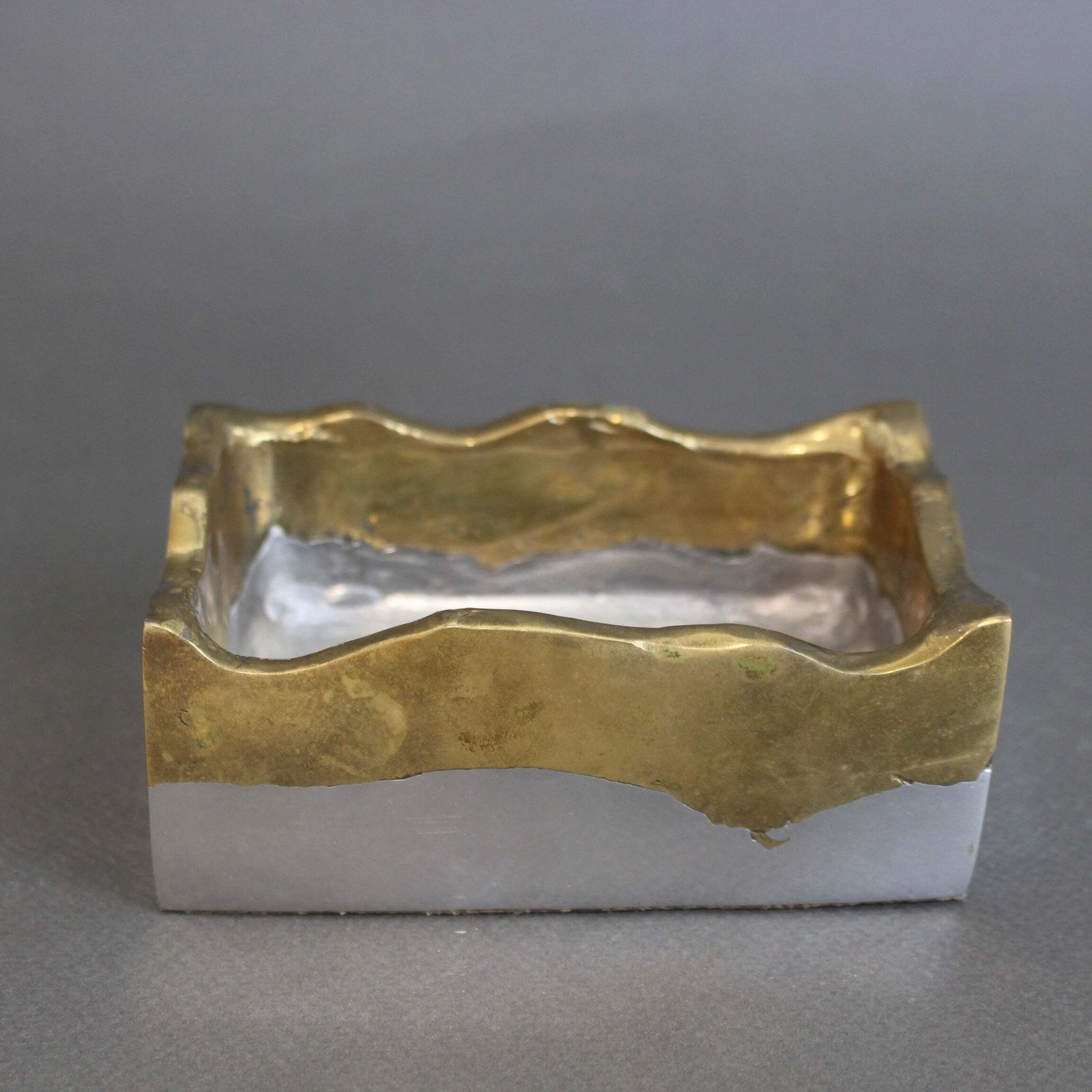 Brutalist Aluminium And Brass Box By David Marshall (Circa 1980s) photo buy