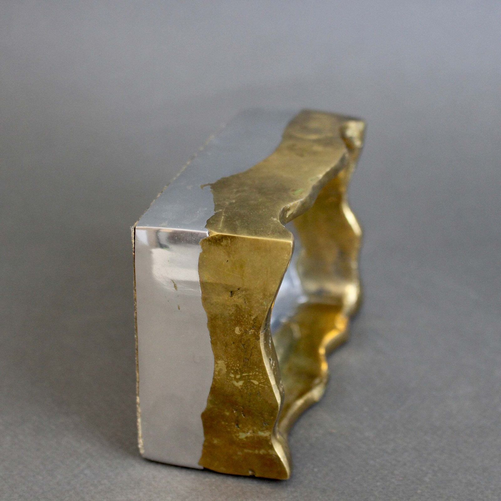 Home Decor Brutalist Aluminium And Brass Box By David Marshall (Circa 1980s) photo