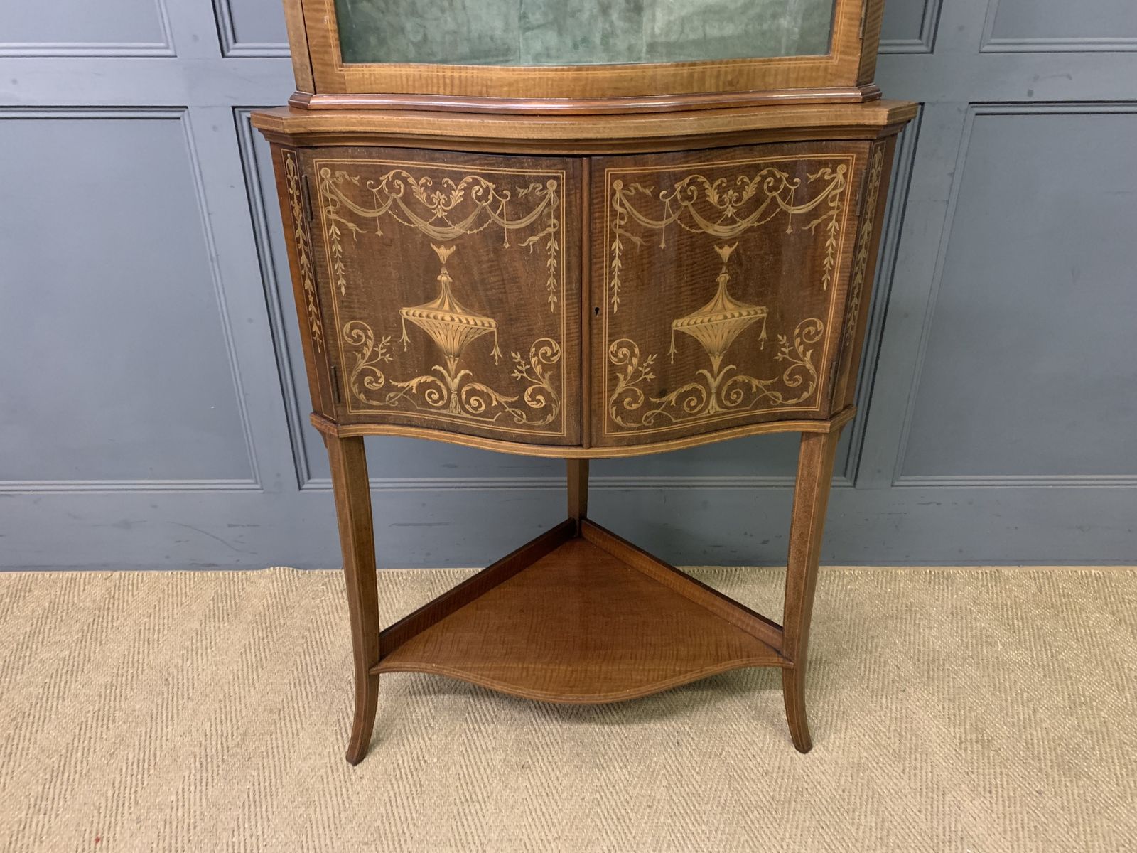Inlaid Mahogany Corner Cabinet photo furniture