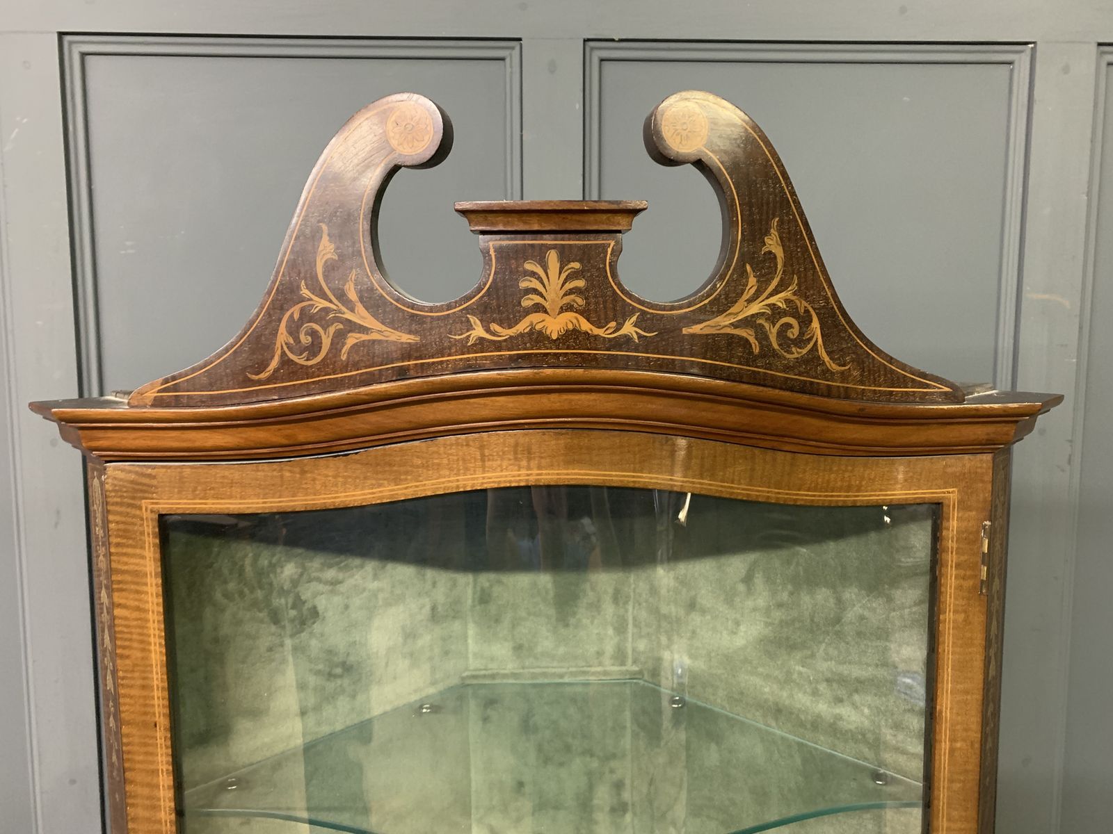 Inlaid Mahogany Corner Cabinet photo vinterior