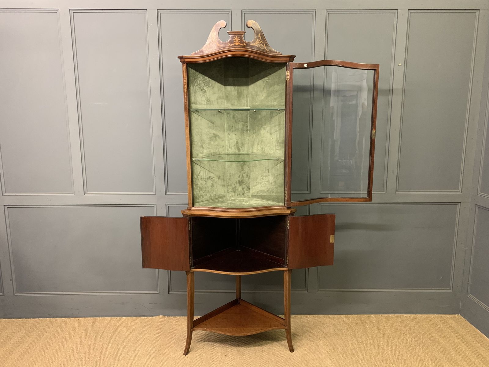 Inlaid Mahogany Corner Cabinet photo buy