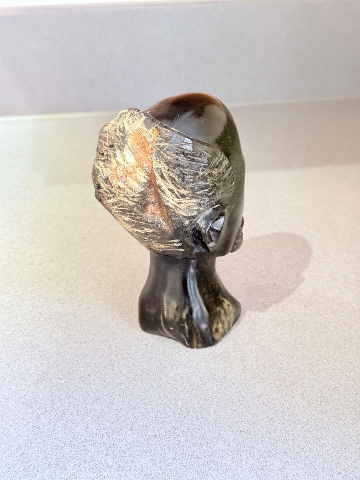 Hand Carved African Soapstone Bust Sculpture, Decorative Object Home Decor photo buy