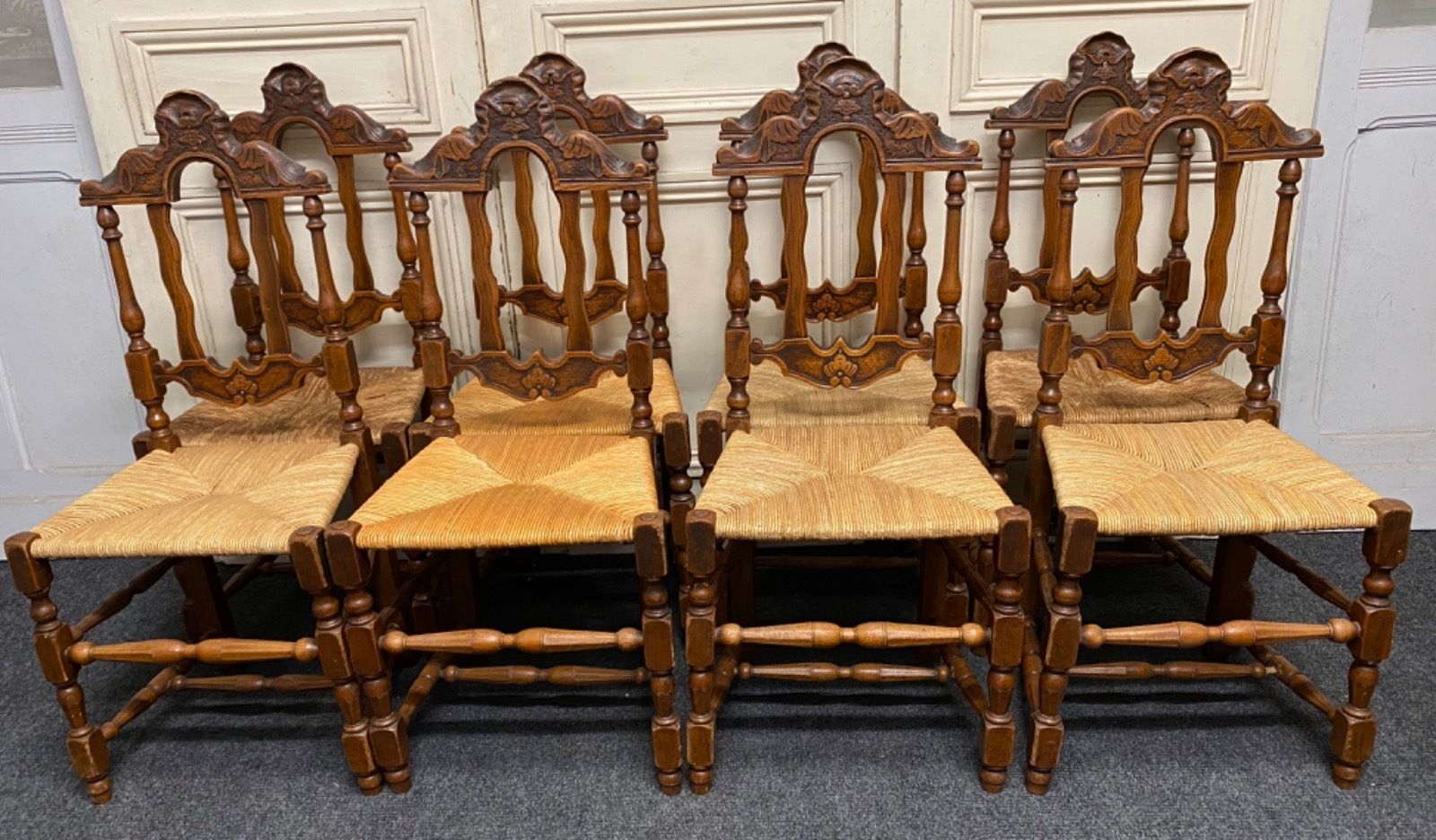 Set 8 French Farmhouse Dining Chairs photo furniture