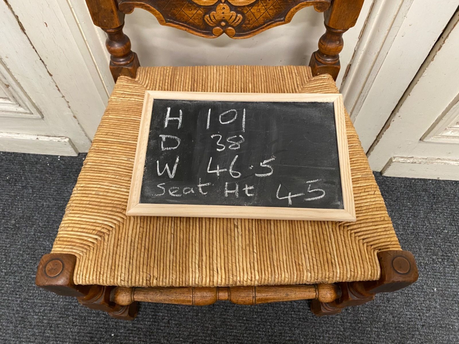 Set 8 French Farmhouse Dining Chairs photo vintage