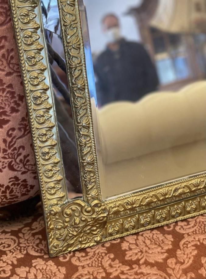French Brass Mirror photo for sale