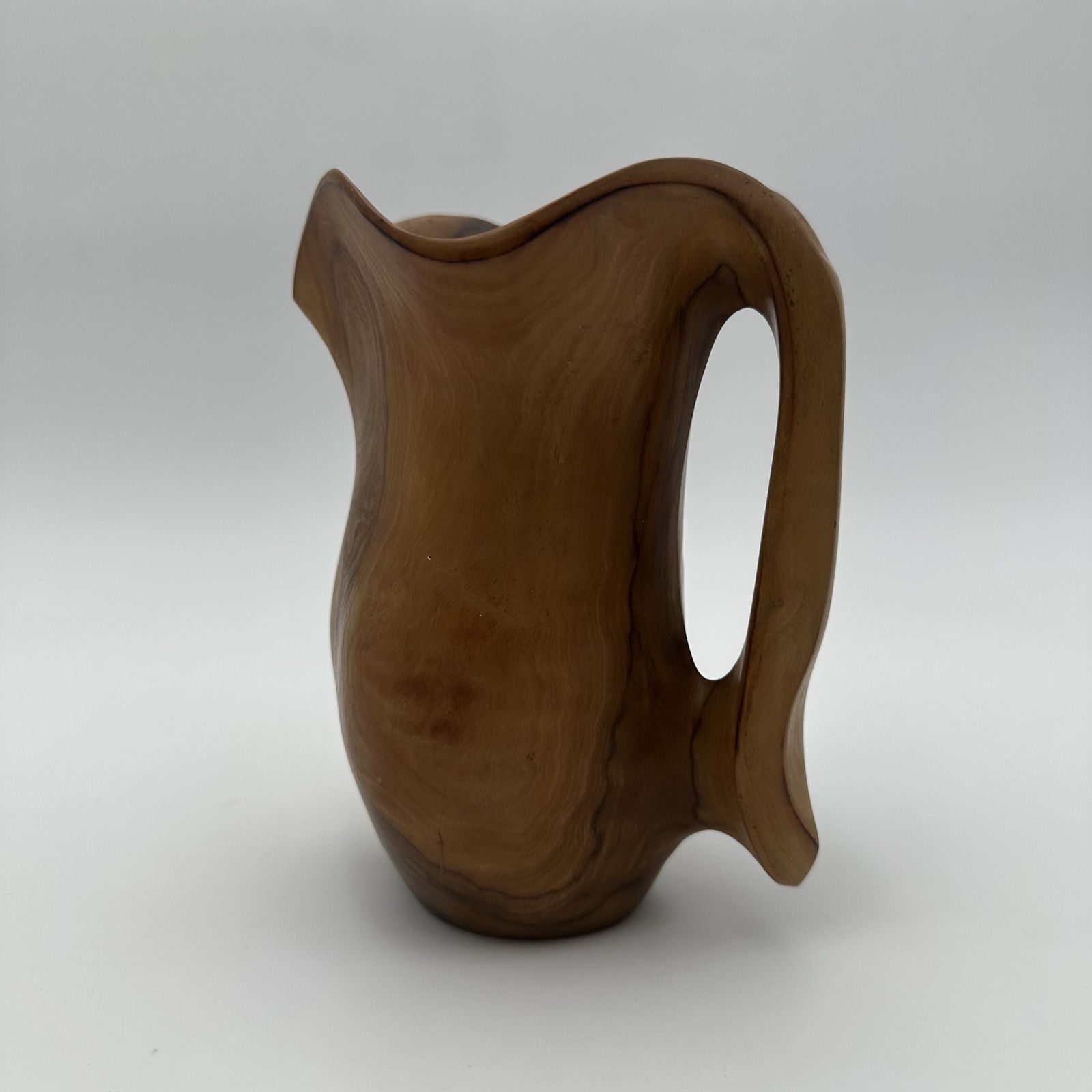 photo furniture Small Sculptural Free Form Walnut Pitcher, In The Style Of Alexandre Noll, 1950s.