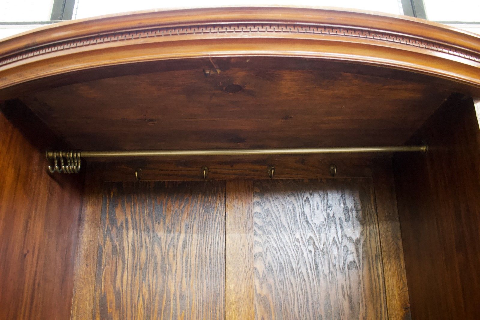 Furniture Antique 19th Century Bow Fronted Mahogany Wardrobe, 1900s #1785 photo