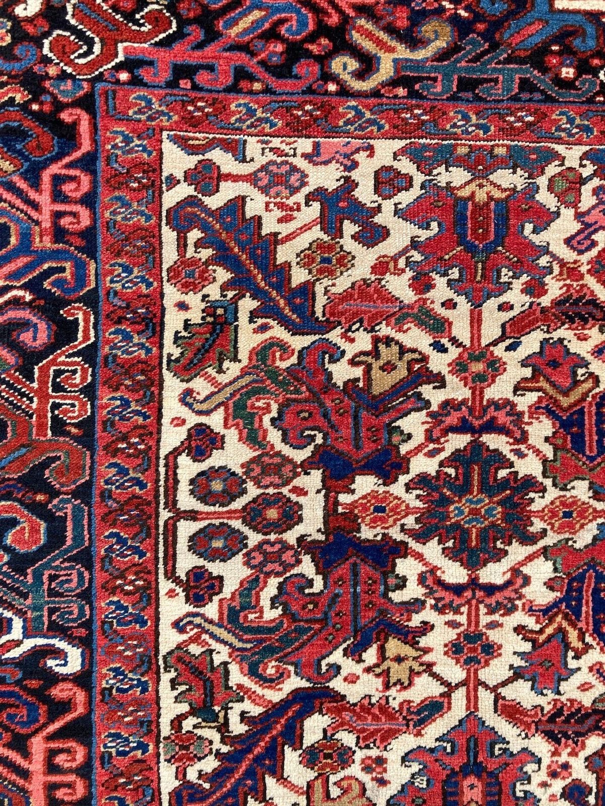 Textiel Antiek Heriz tapijt 3,00 m x 2,36 m photo