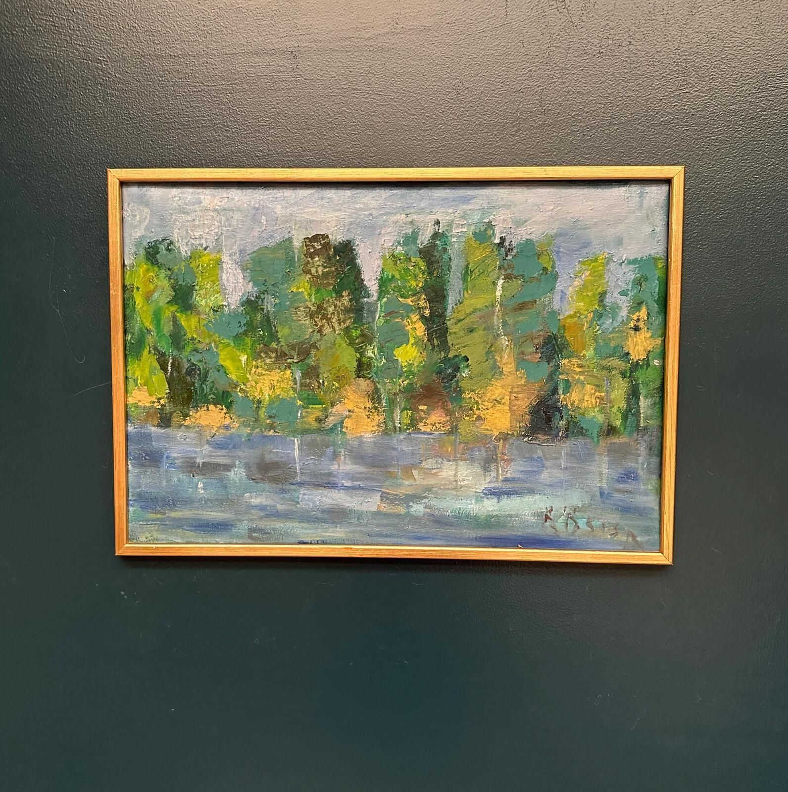 photo furniture Original Oil On Canvas – “Landscape” By K. Osian – Signed – Vintage & Framed – 66 × 46 Cm (26" × 18.1")