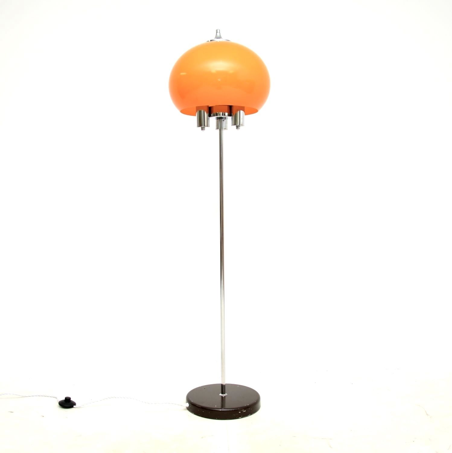 1970’s Vintage Italian Chrome Floor Lamp