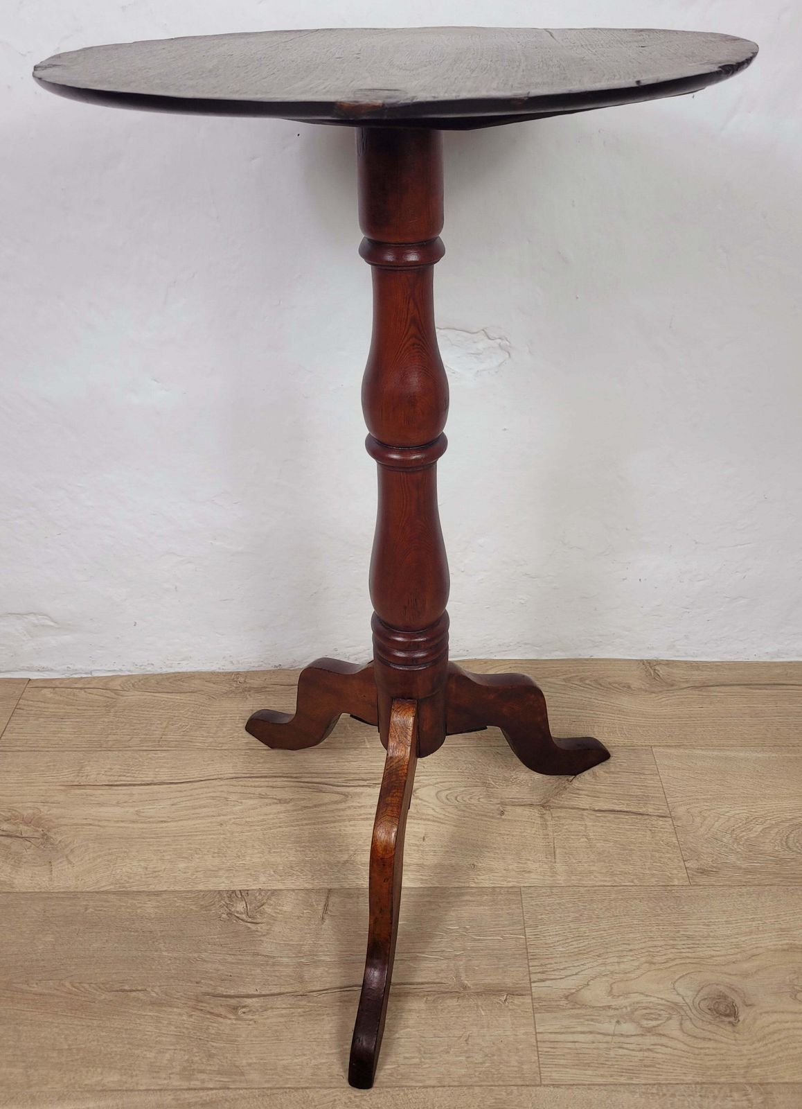 Furniture Victorian Tripod Side Table 19thc English Antique Mahogany photo