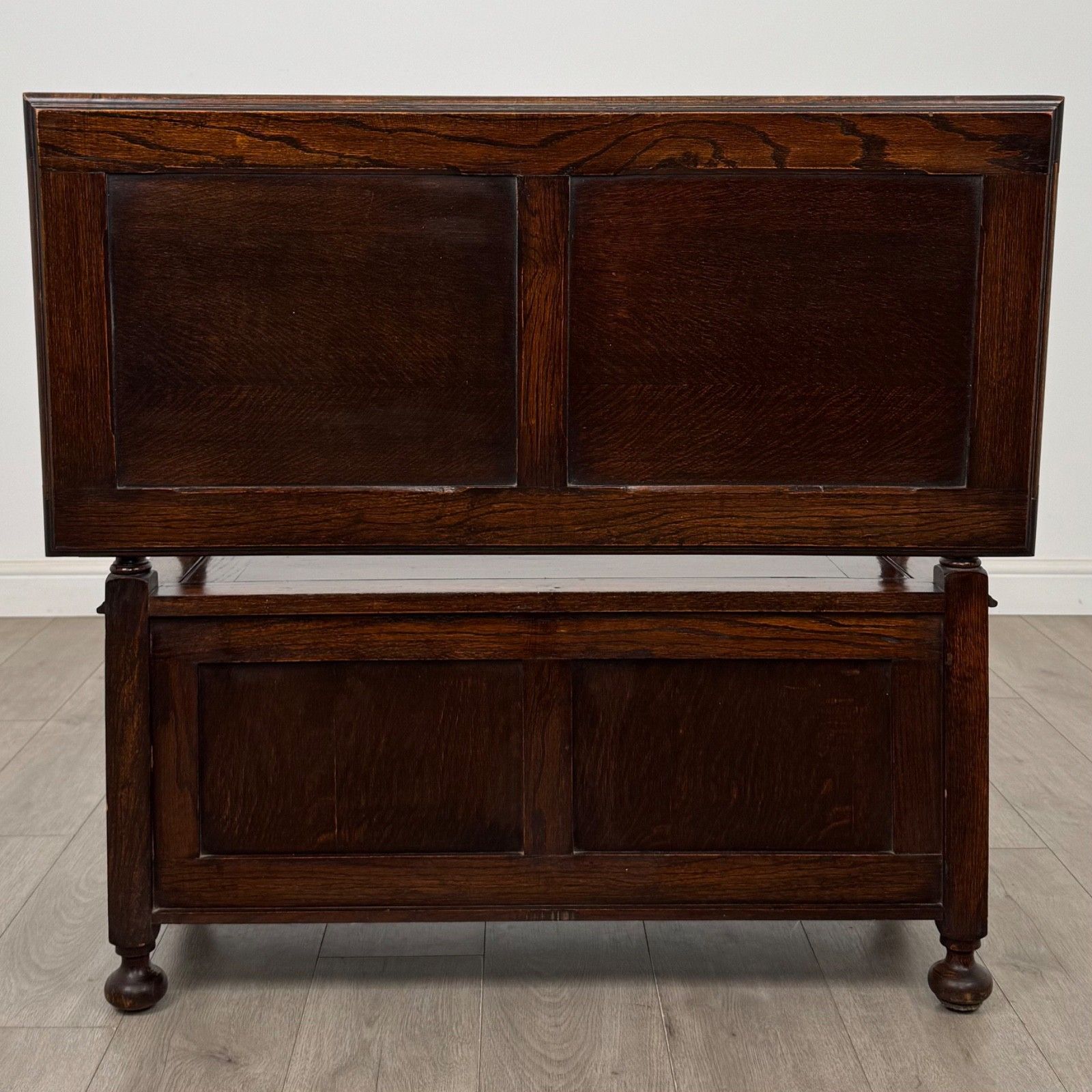 Antique 20th Century Edwardian Monks Bench In Oak ( Af 5852 ) photo vinterior