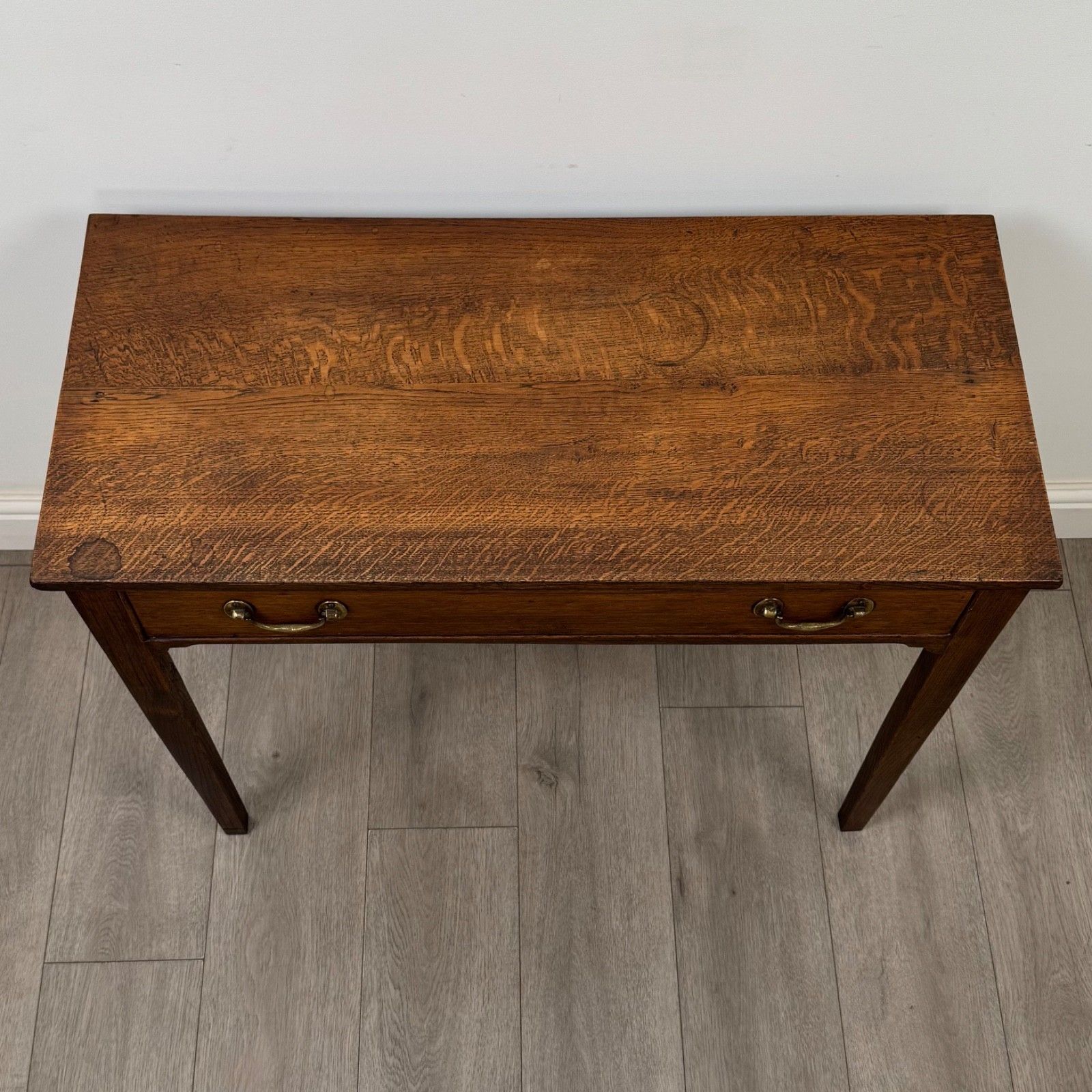 photo furniture Antique 18th Century Georgian Writing Table In Oak ( Af 5759 )