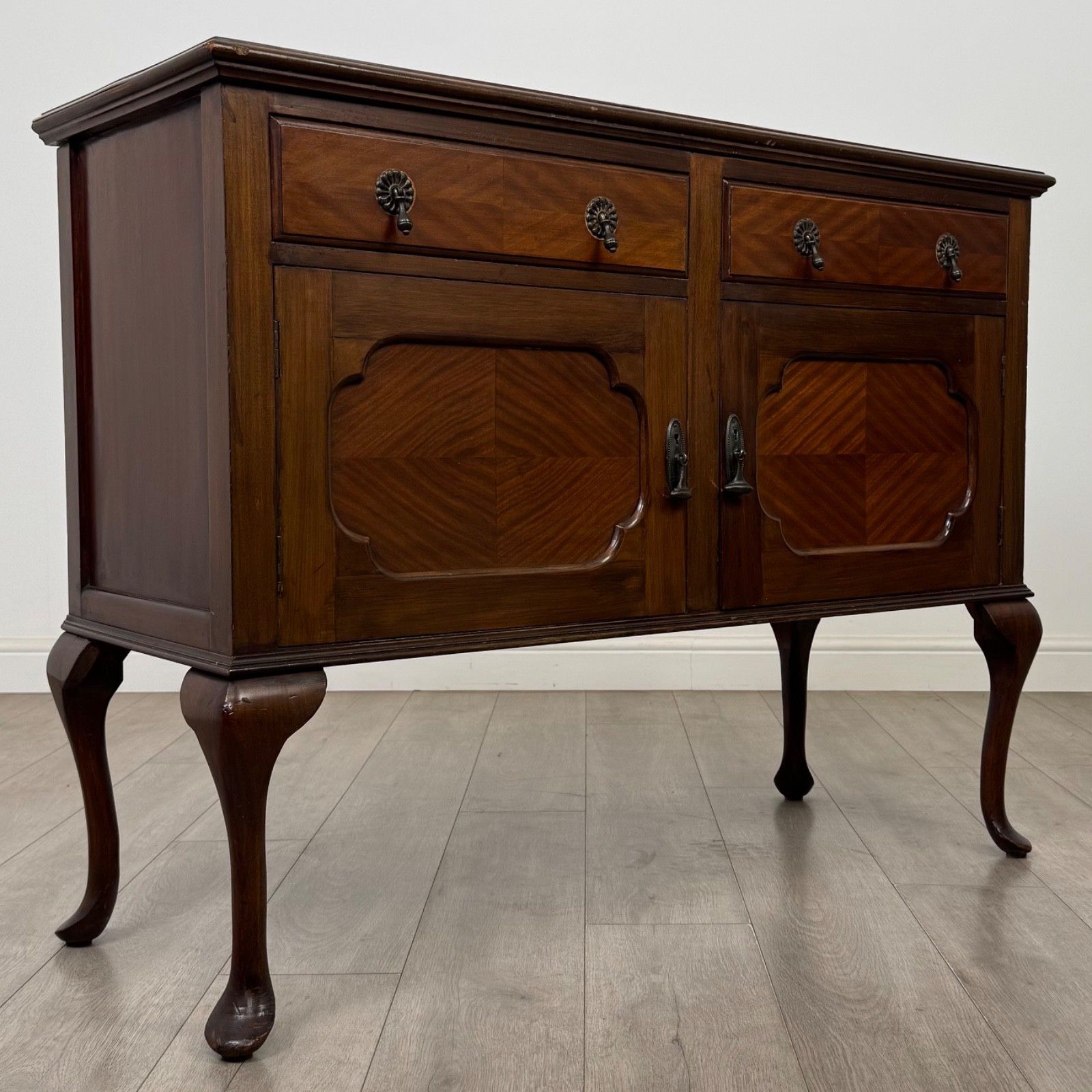 photo furniture Antique 20th Century Edwardian Sideboard In Mahogany ( Af 5762 )