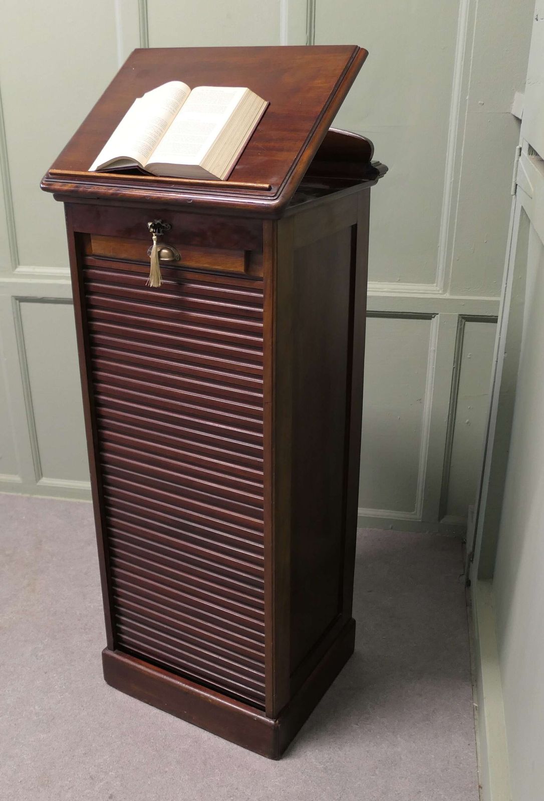 Victorian Pedestal Filing Cabinet, Reception Desk Greeter This Is A Very Versatile Piece photo furniture