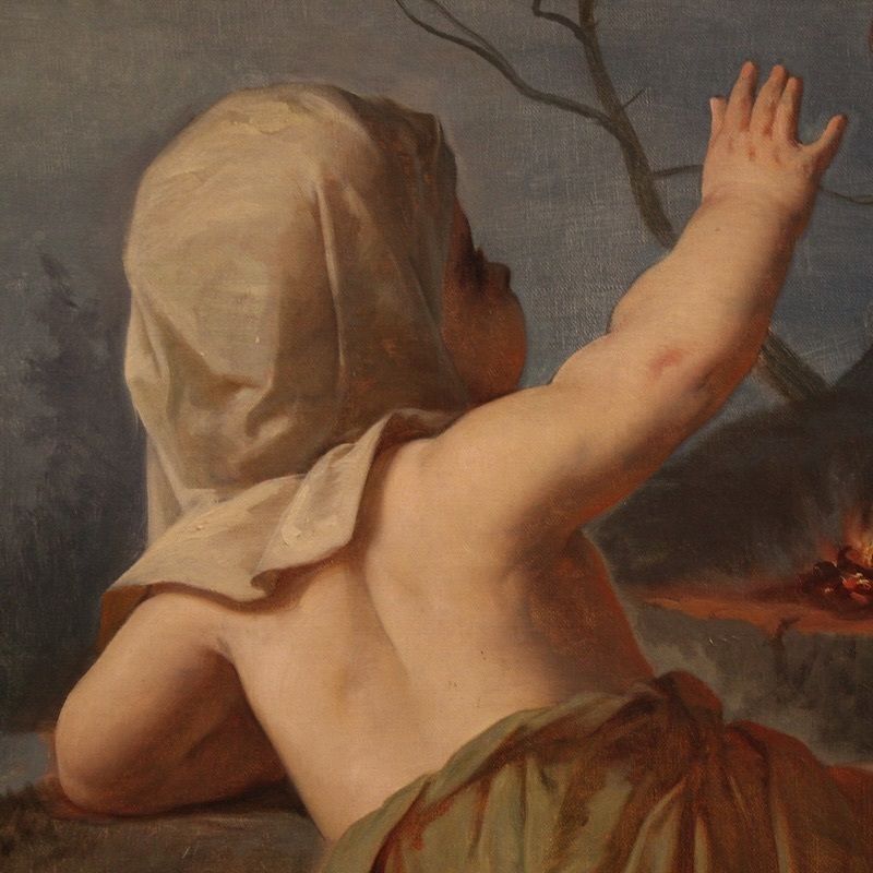Italiaans schilderij 'Winter', 19e eeuw photo 3500.0