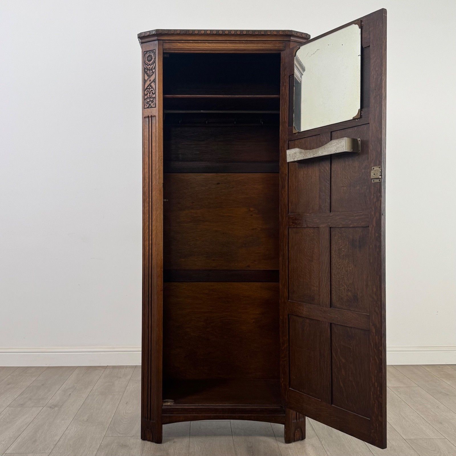 Antique 20th Century Edwardian Wardrobe In Oak ( Af 5826 ) photo furniture