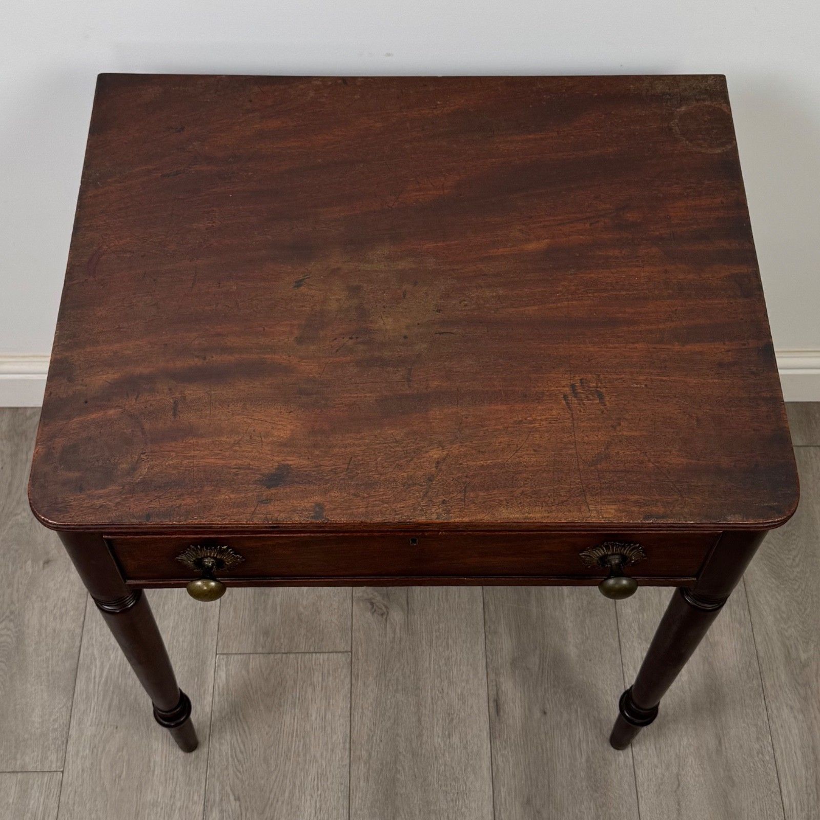photo furniture Antique 18th Century Georgian Side Table In Mahogany ( Af 5822 )