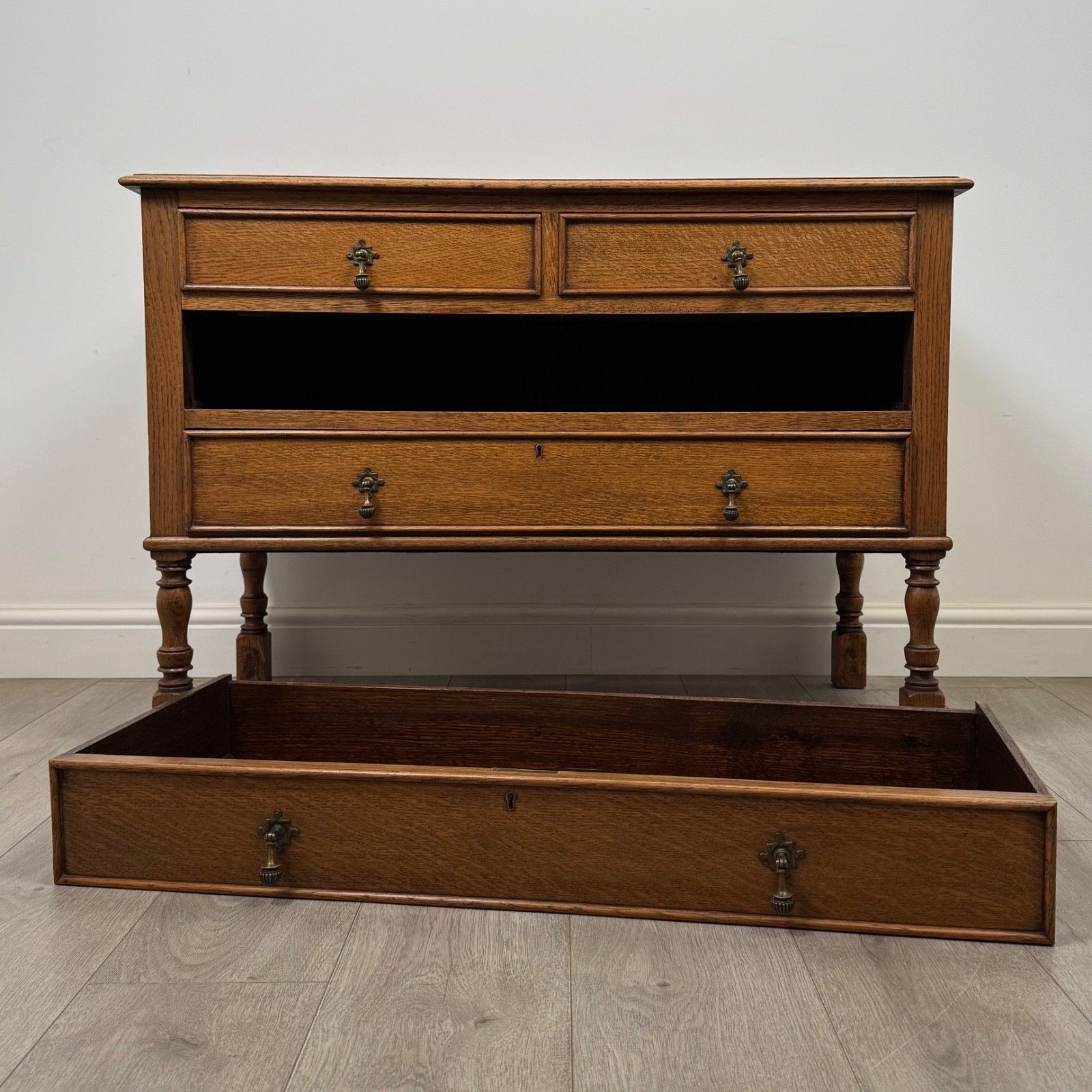 photo for sale Antique 20th Century Edwardian Chest Of Drawers In Oak ( Af 5831 )