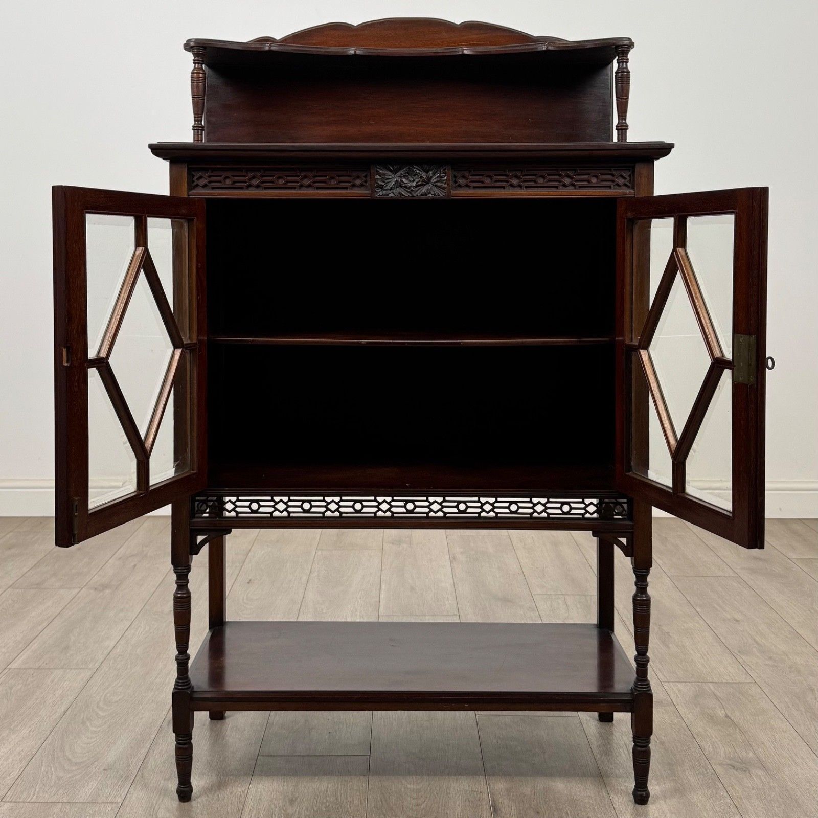 Antique 20th Century Edwardian Display Cabinet In Mahogany ( Af 5846 ) photo furniture