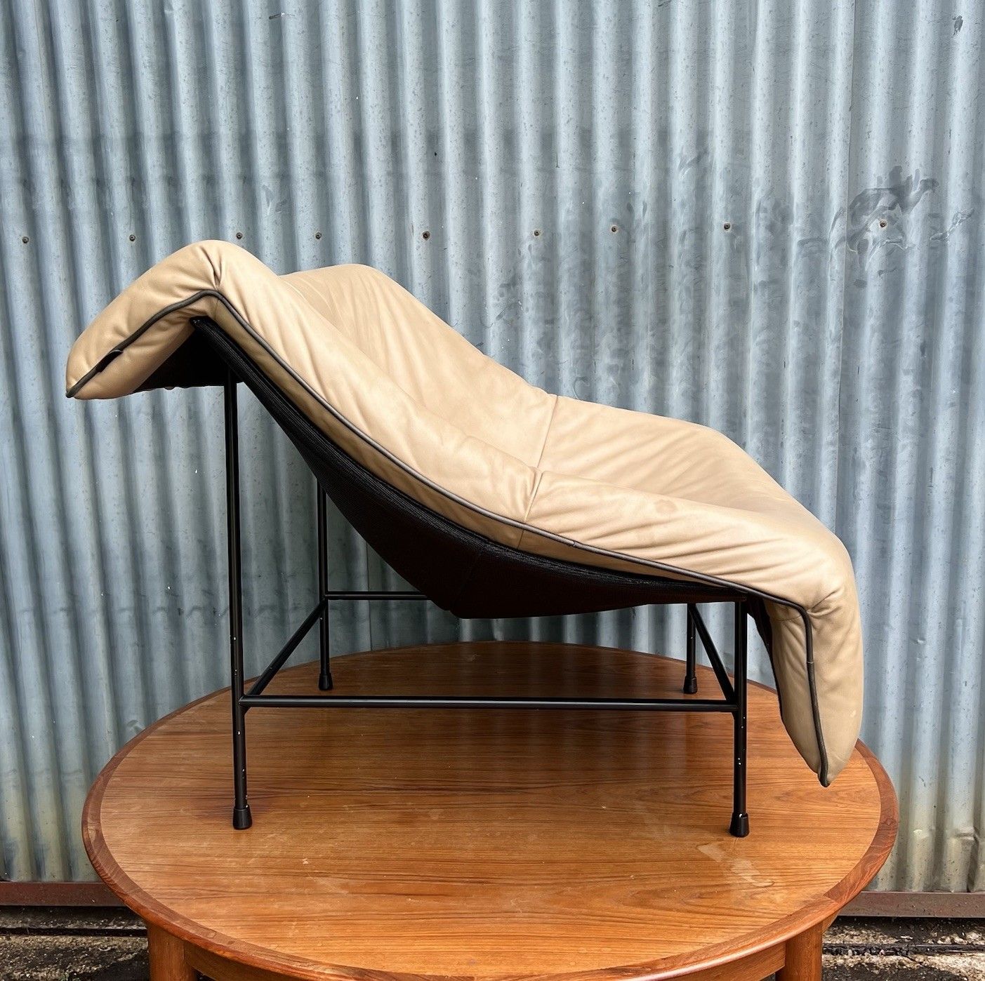 Vintage 1980s Montis Butterfly Lounge Chair By Gerard Van Den Berg Cream Leather photo Furniture