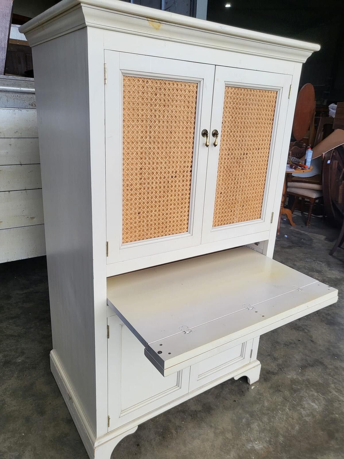 Laura Ashley Linen Press Storage Cabinet Kitchen Cupboard photo for sale
