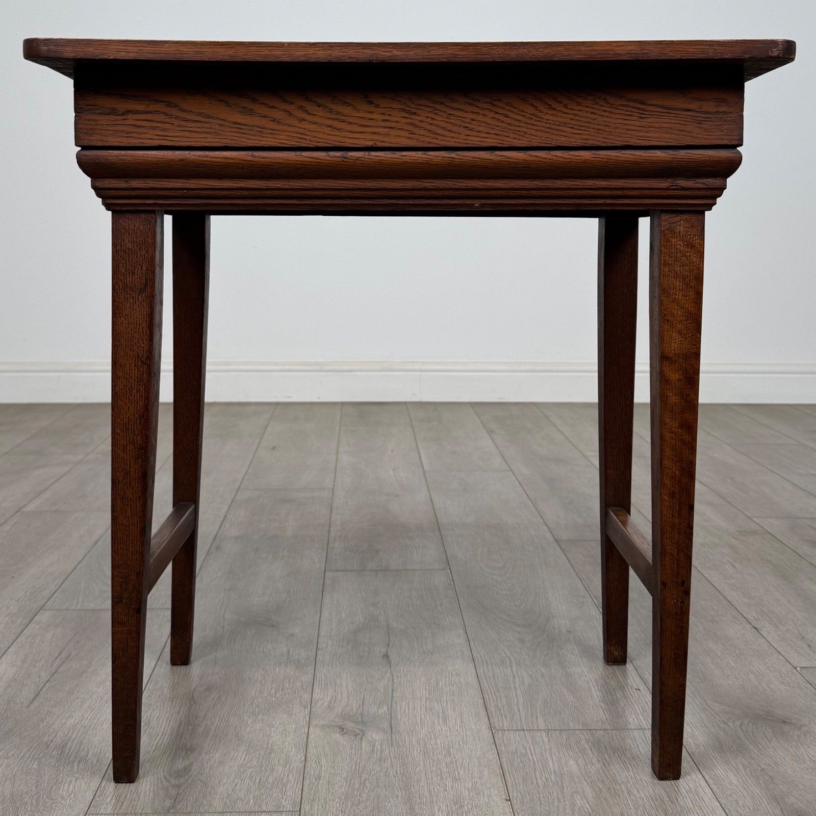 Antique 20th Century Edwardian Side Table In Oak ( Af 5848 )