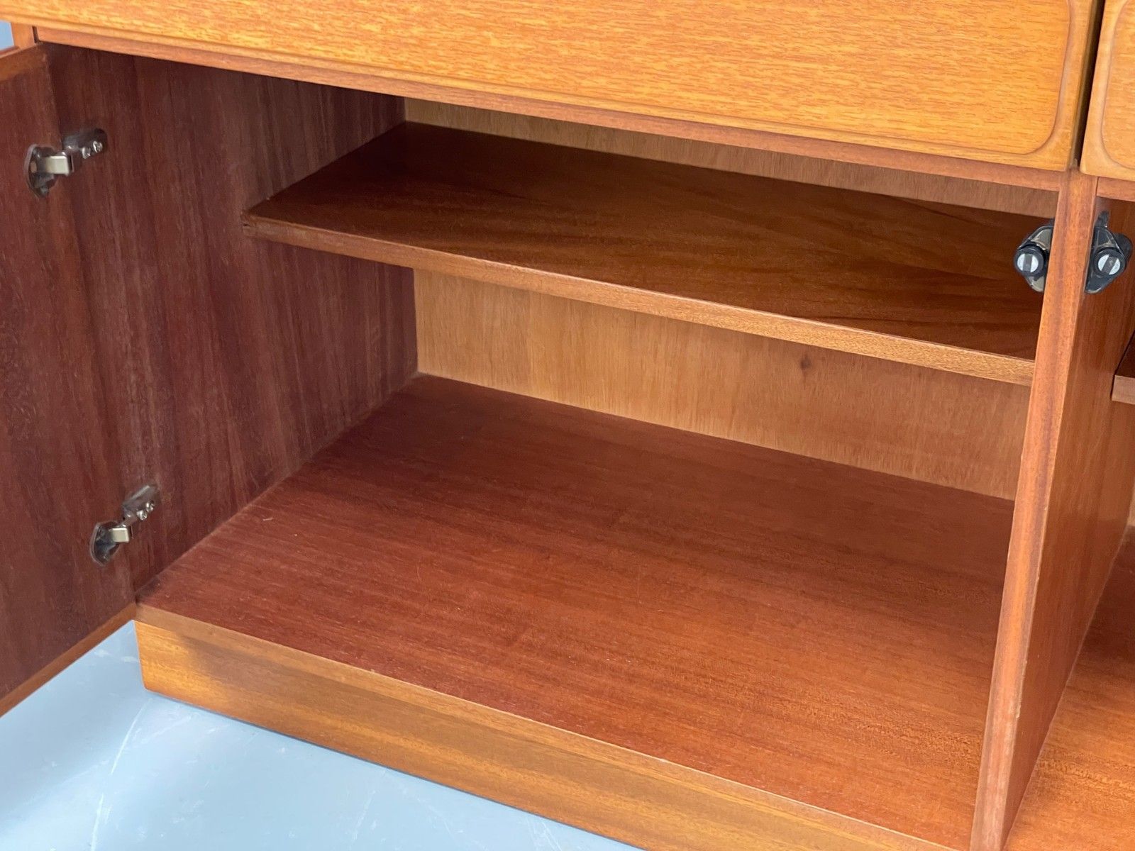 Vintage McIntosh Teak Sideboard 1970s Drawers Squares Shelves Eb12282 photo Furniture