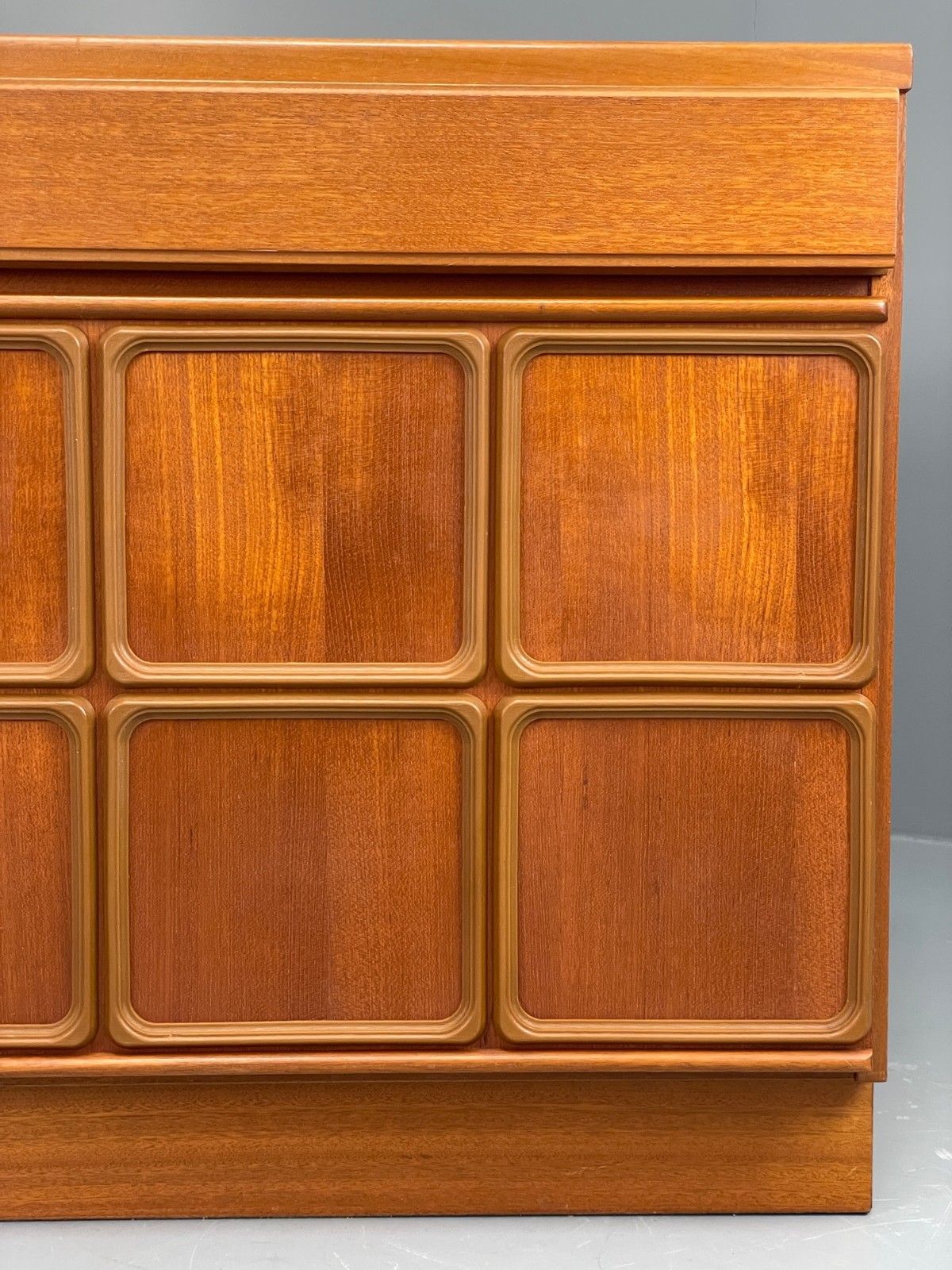 Vintage McIntosh Teak Sideboard 1970s Drawers Squares Shelves Eb12282 photo vintage