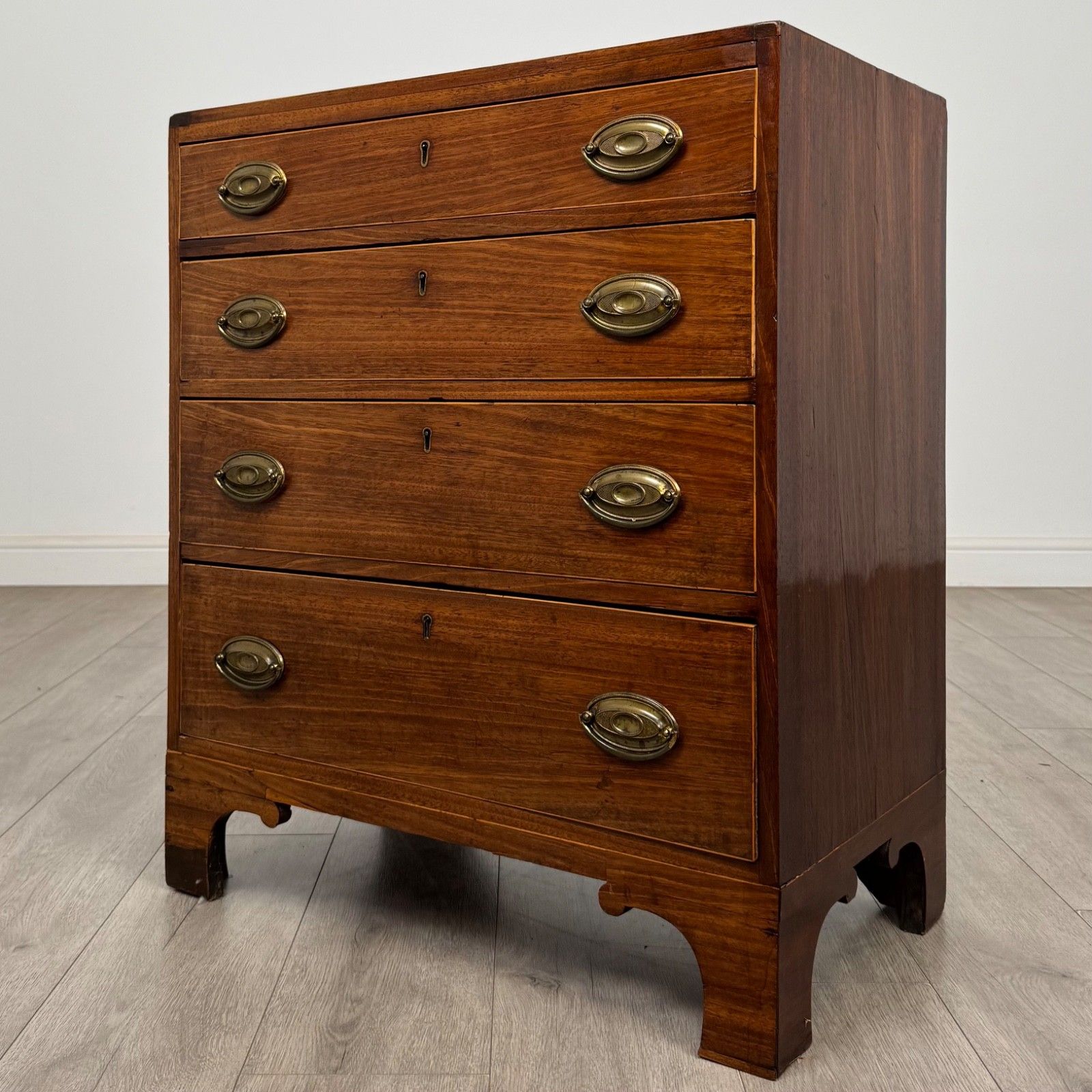 Antique 18th Century Small Georgian Chest Of Drawers In Mahogany ( Af 5815 ) photo furniture