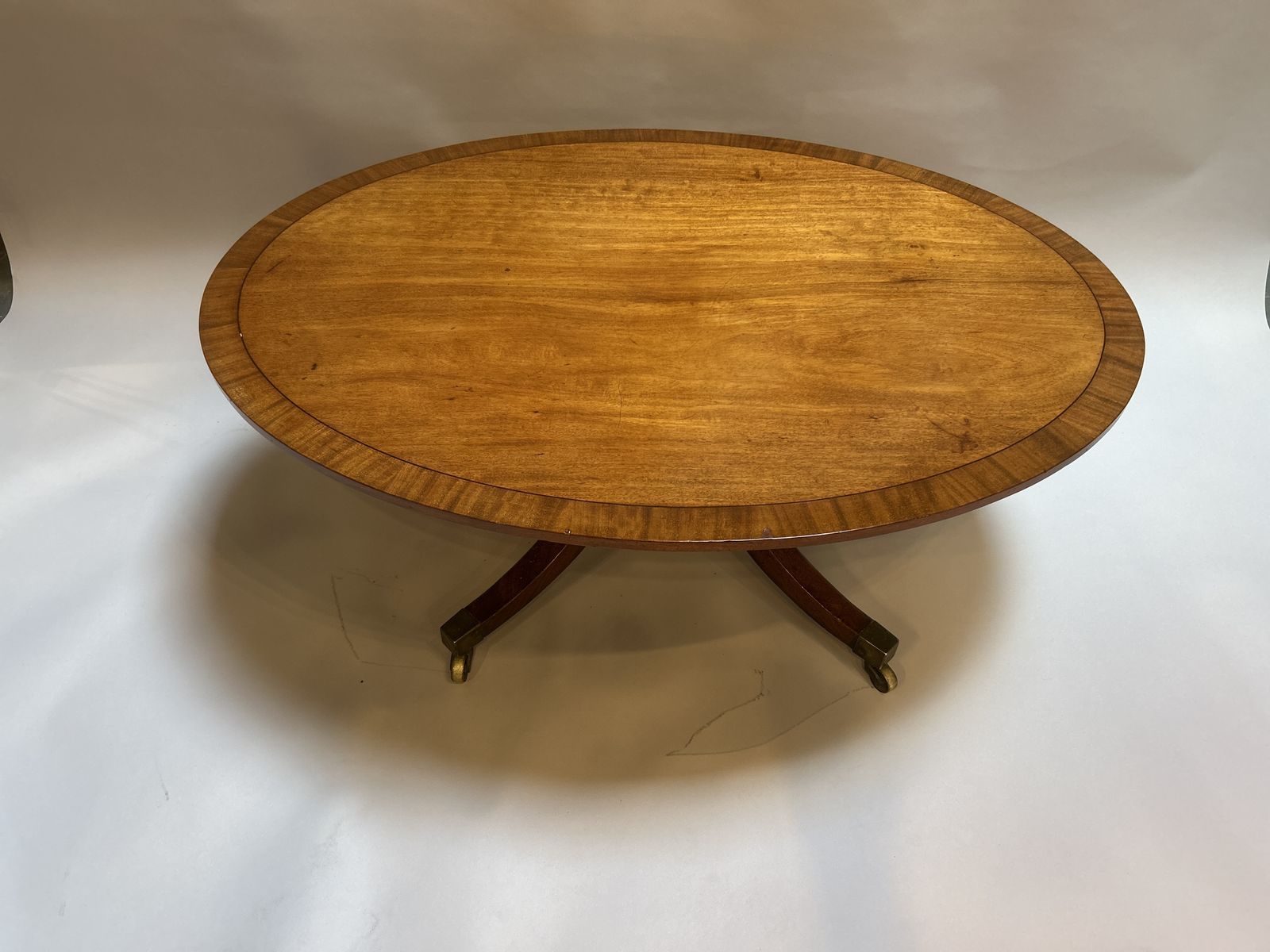 Antique Mahogany Oval Coffee Table photo for sale