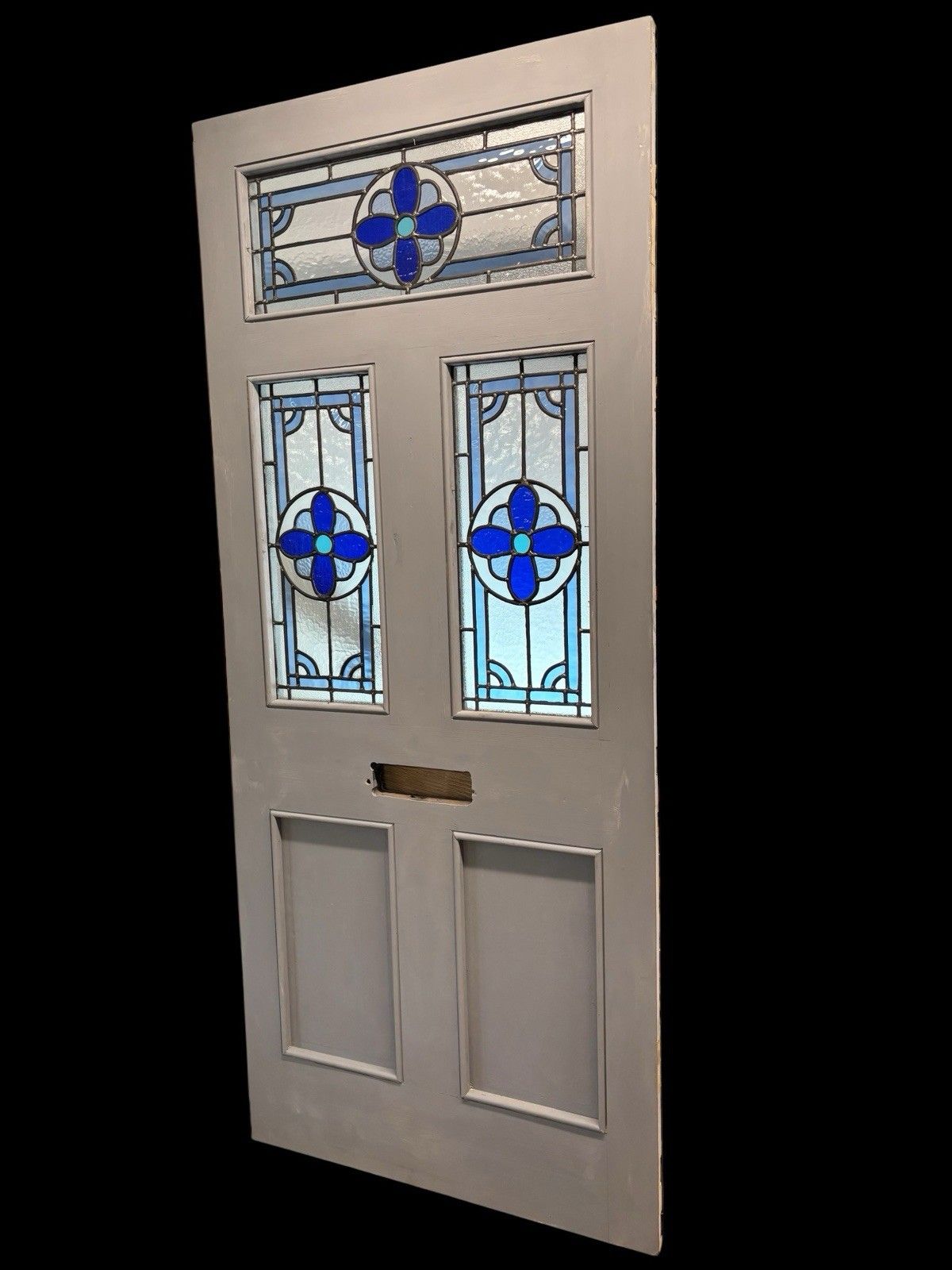 Large Victorian Stained Glass Front Door Period Old Reclaimed Antique Lead Wood photo for sale