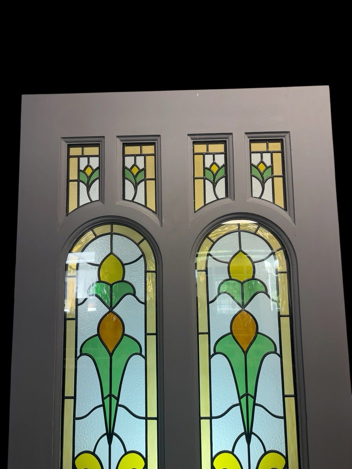 Edwardian Stained Glass Front Door Leaded Triple Glazed Reclaimed Refurbed Old photo Home Fixtures