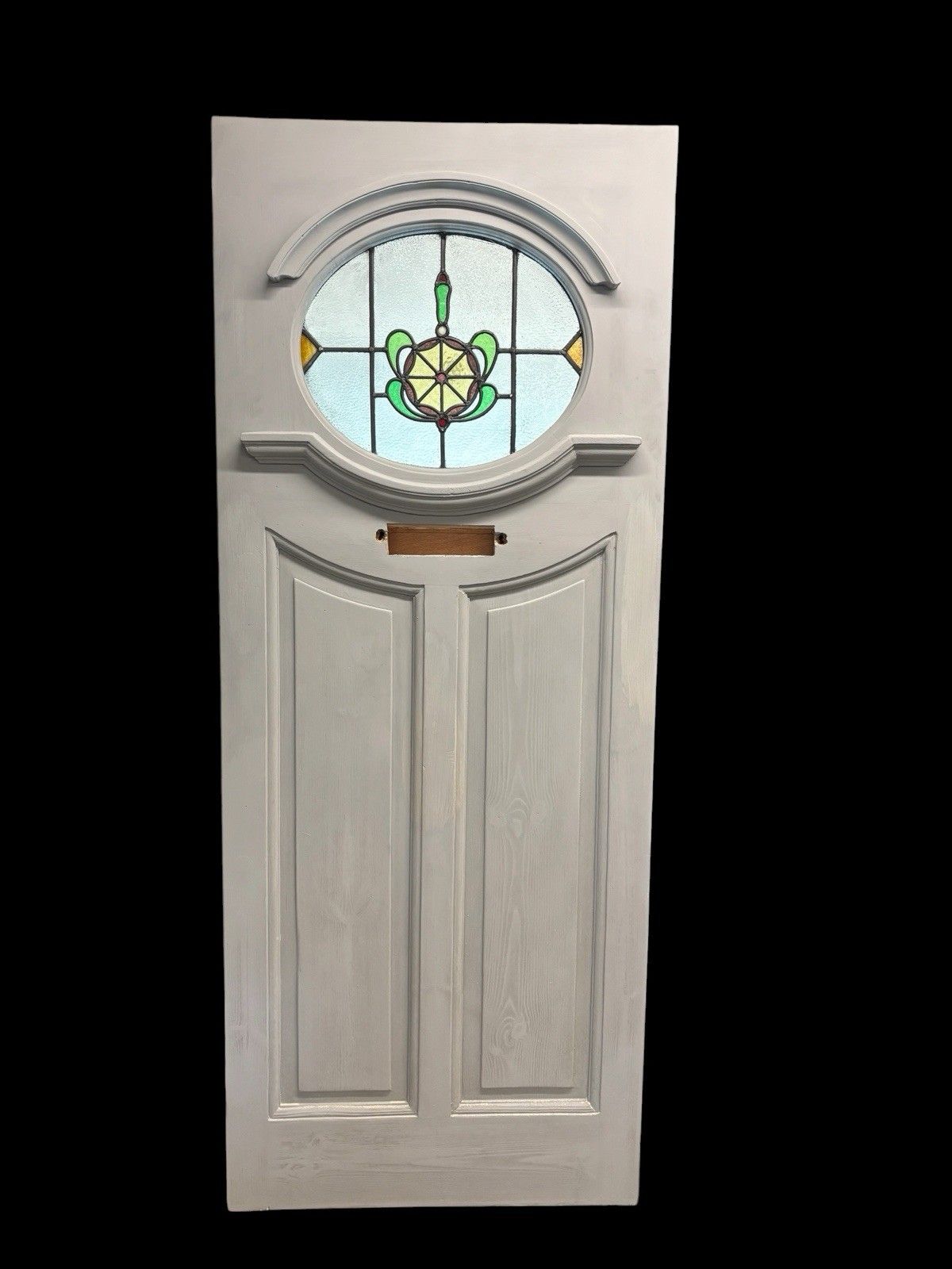 Art Deco Front Door Period Stained Glass Old Reclaimed Antique Lead Wood 20s 30s