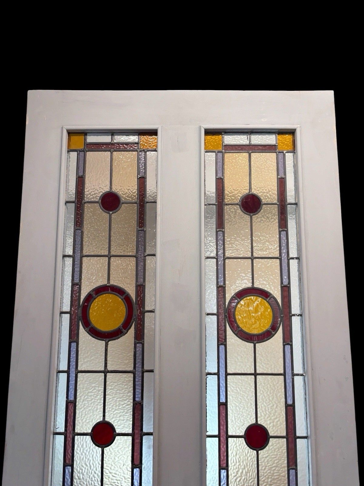 Victorian Stained Glass Front Door Period Old Reclaimed Antique Lead Wood Refurb photo Home Fixtures