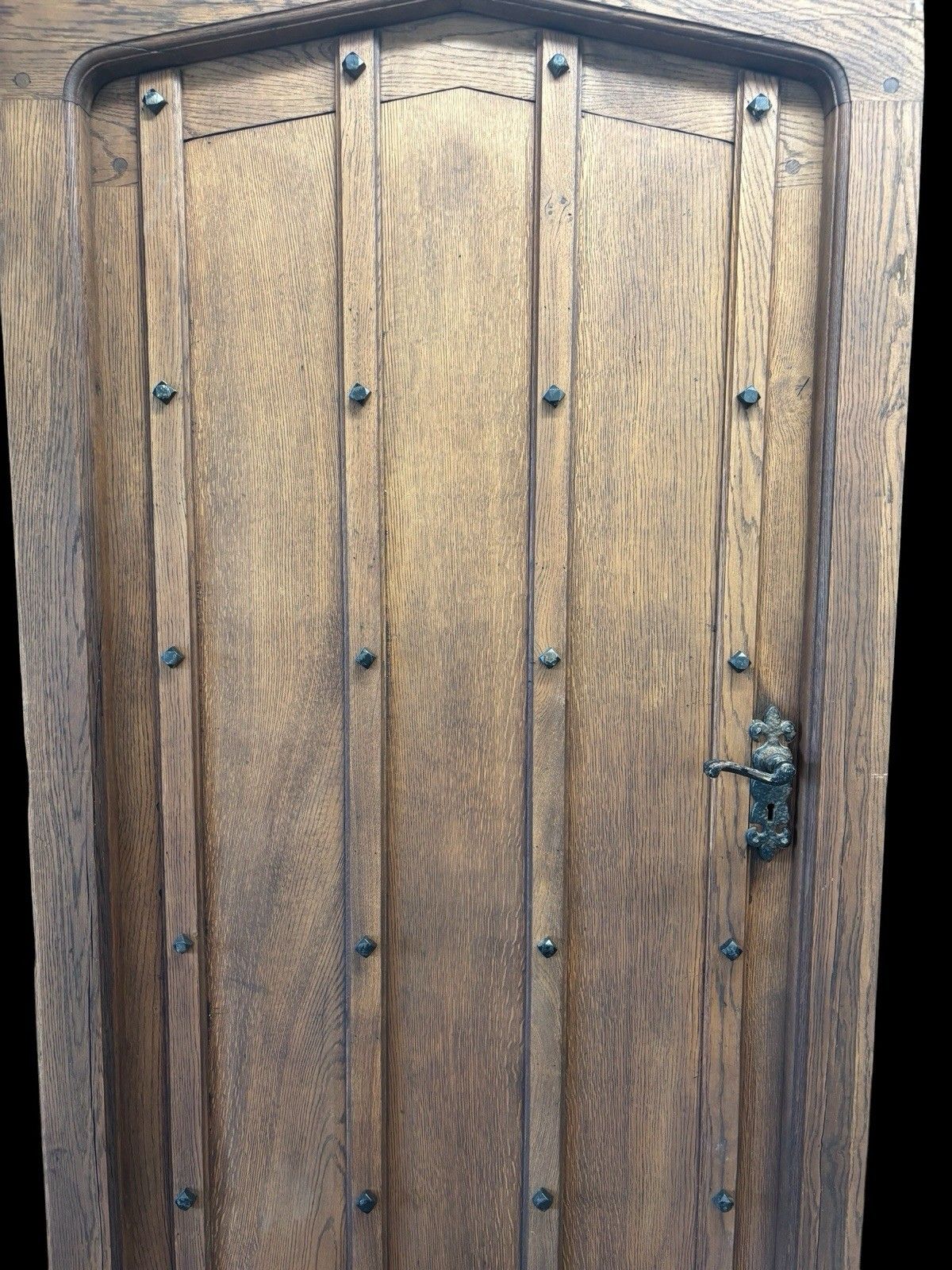 Antique Solid Oak Door Frame Period Reclaimed Refurb 18th Century Old Wood Iron photo 3835.0