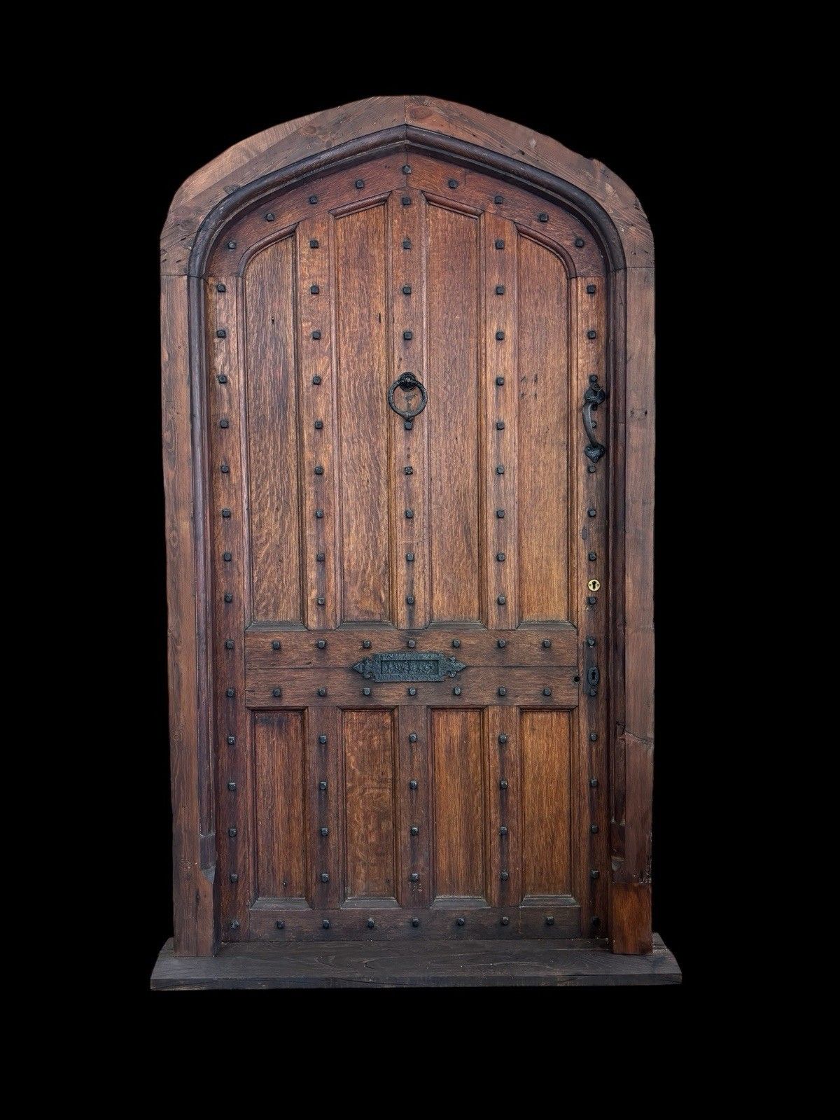 Large Antique Old Solid Oak Front Door Frame Manor Reclaimed Wood 17th Century