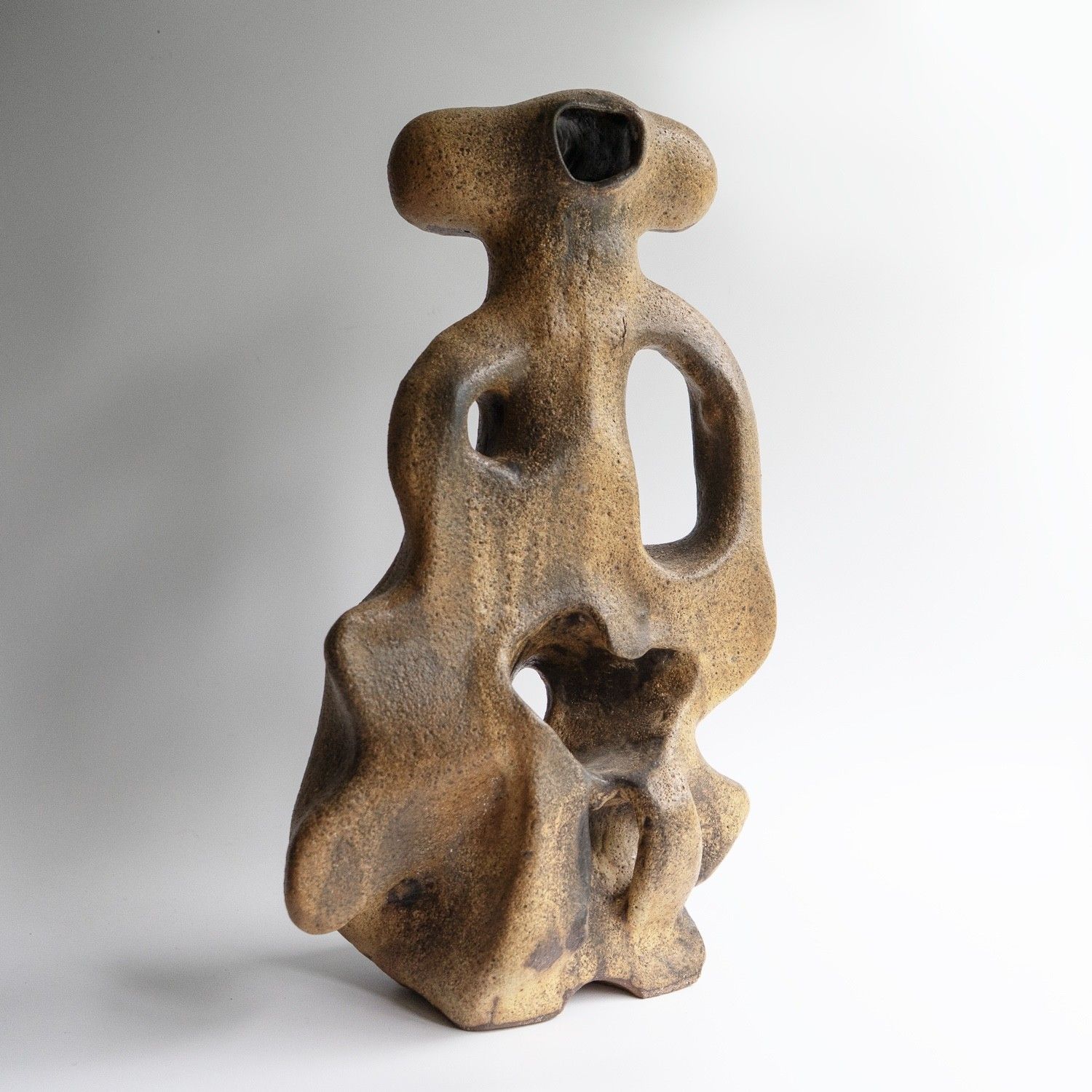 Large Vintage Brutalist Glazed Ceramic Sculpture, English, 1980s photo Art