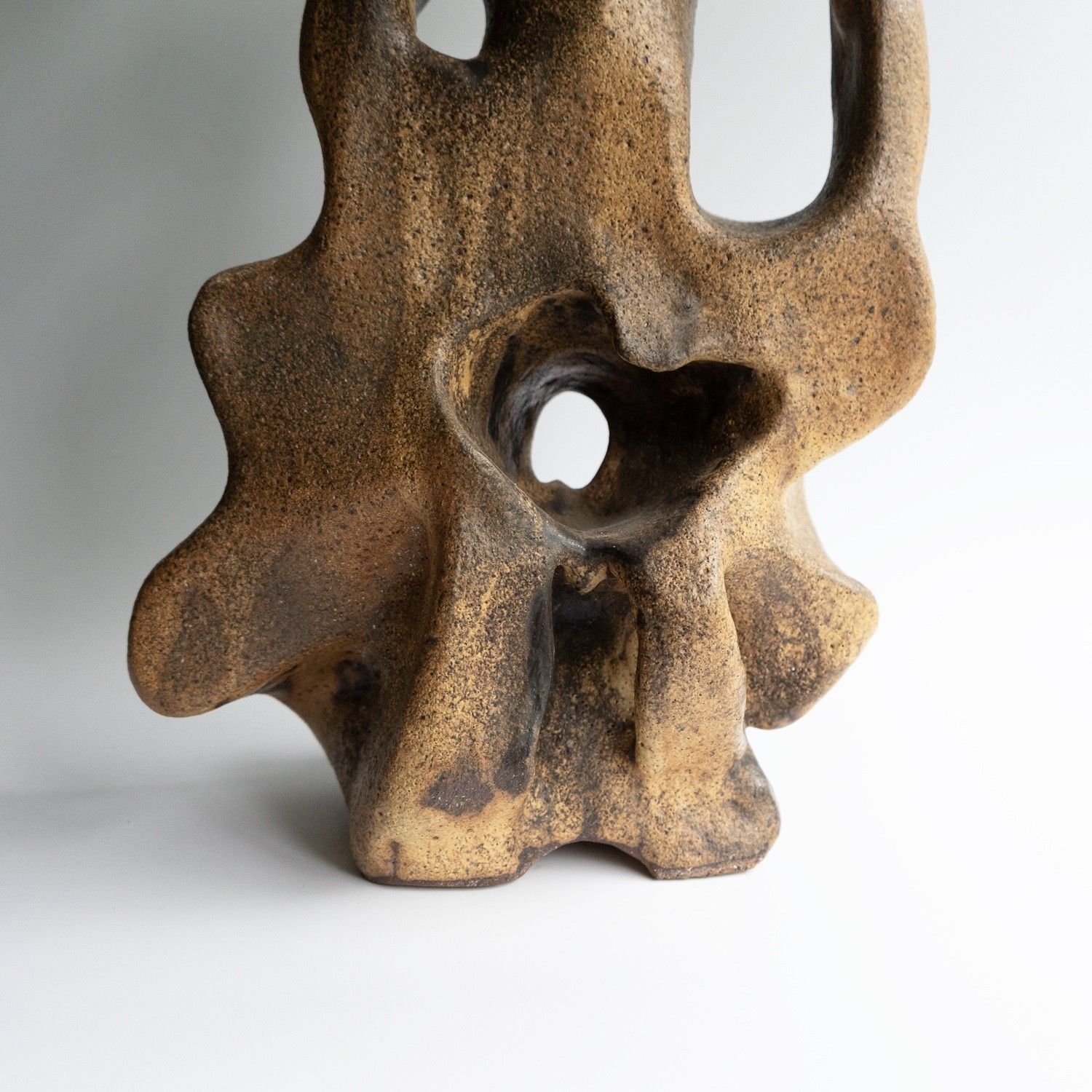Large Vintage Brutalist Glazed Ceramic Sculpture, English, 1980s photo vinterior