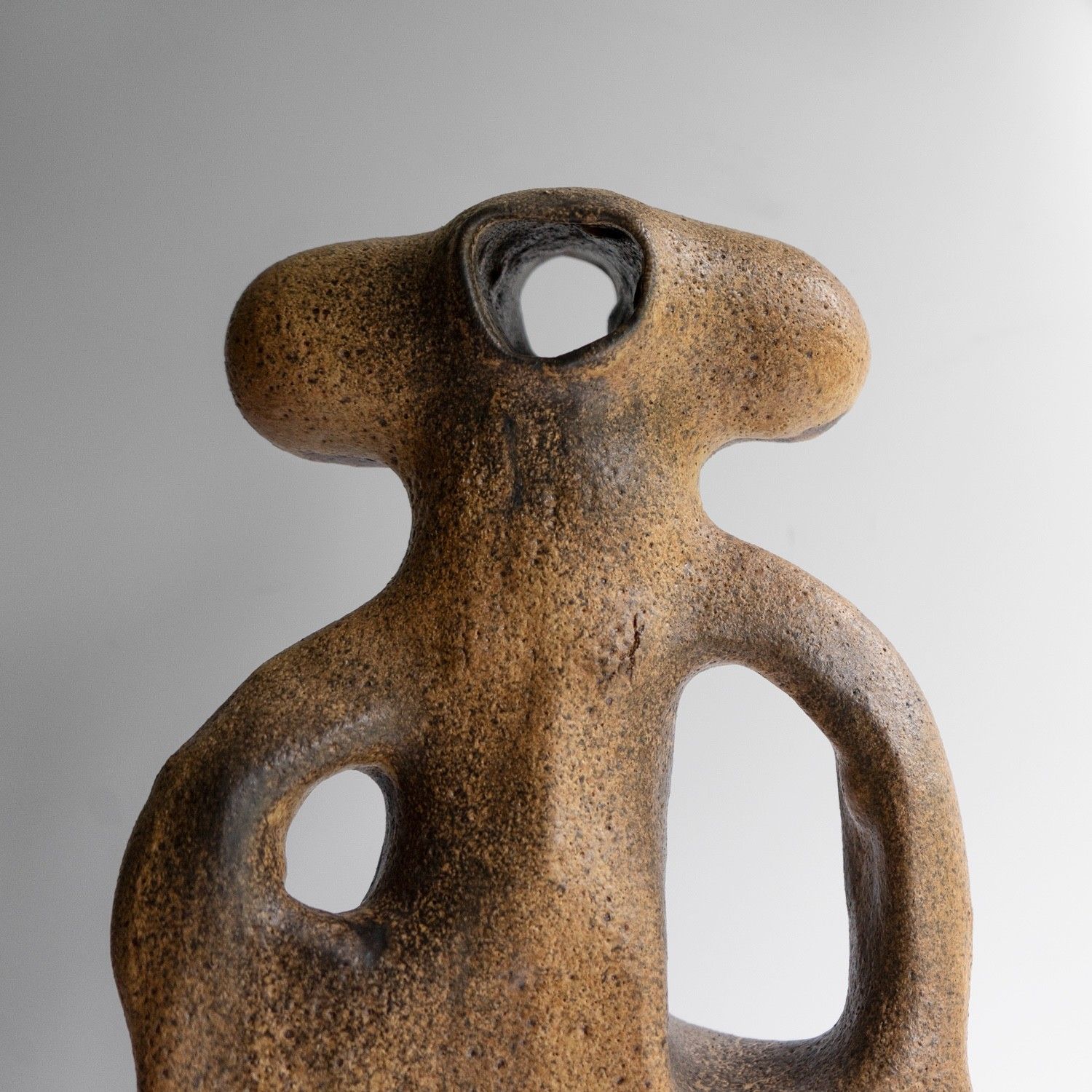 Large Vintage Brutalist Glazed Ceramic Sculpture, English, 1980s photo buy