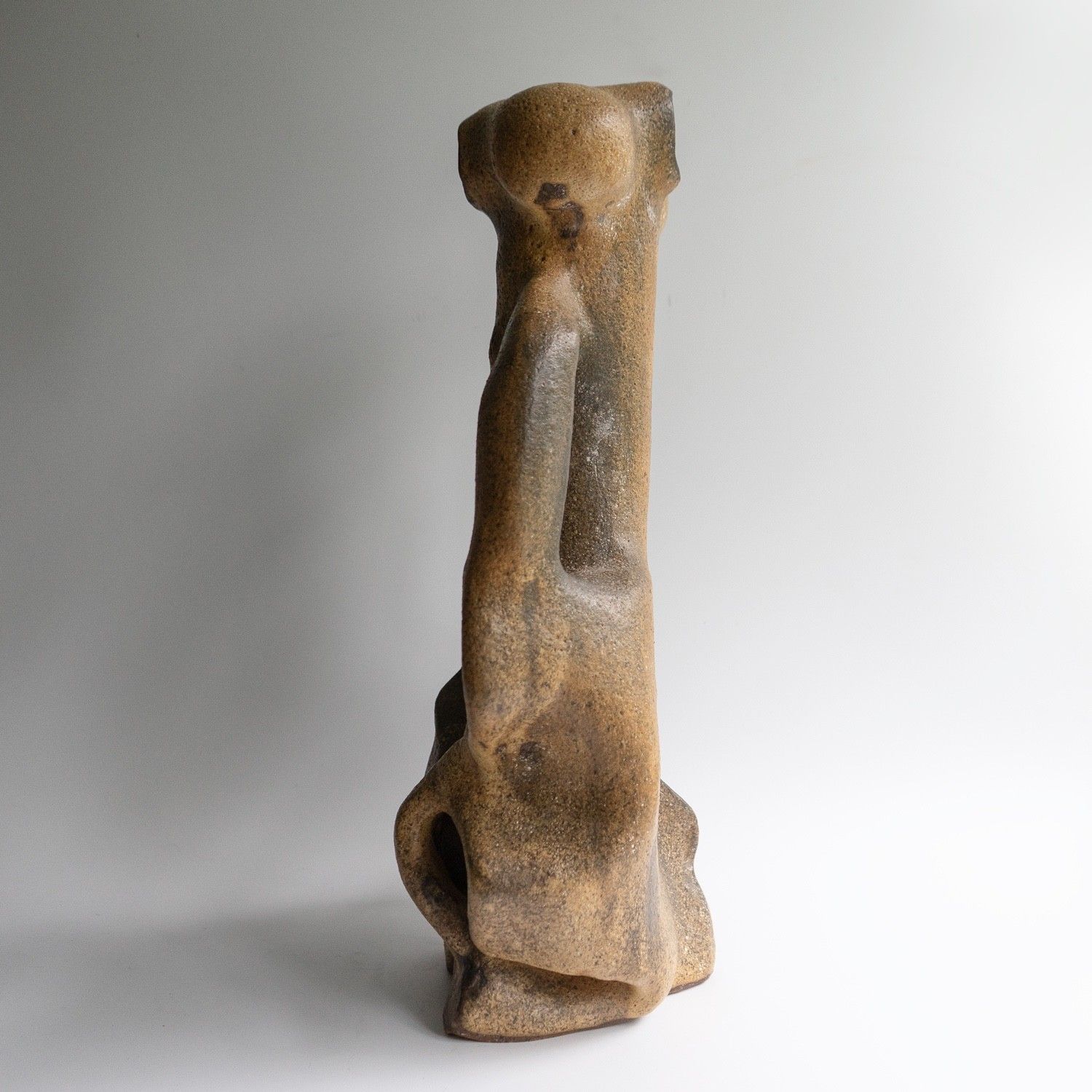 photo furniture Large Vintage Brutalist Glazed Ceramic Sculpture, English, 1980s