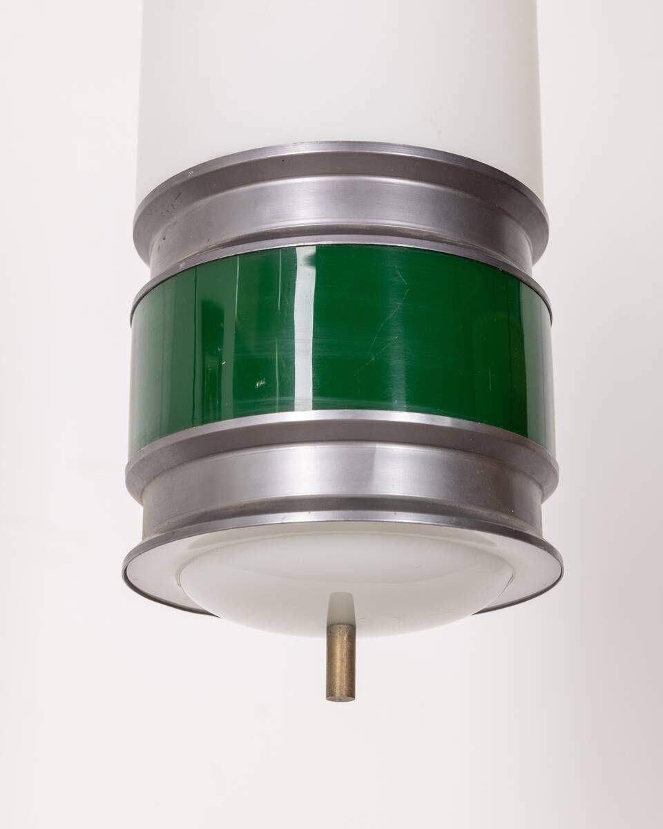 Vintage 60's Chandelier In Glass And Plastic Design Goffredo Reggiani photo for sale